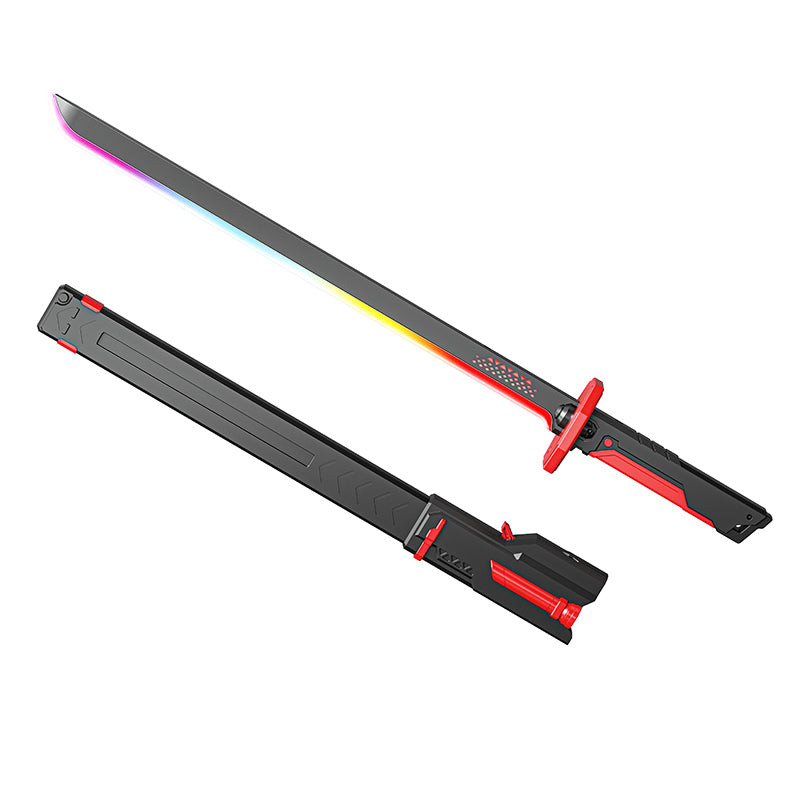 Katana de Luz LED Multicolor con Chispas Efecto de Vapor y Sonidos 80cm Longitud