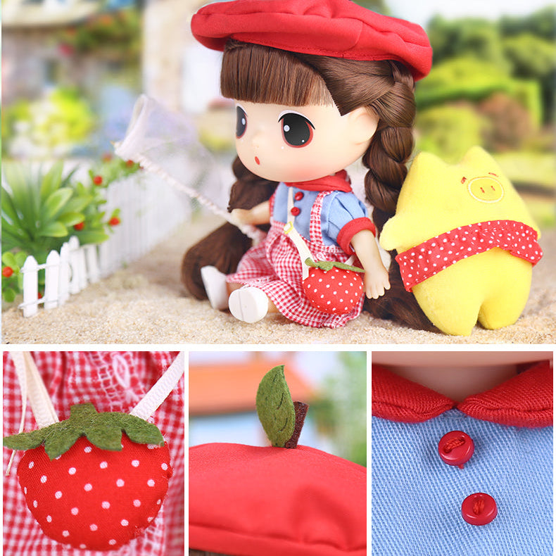 Muñeca original Ddung Doll fresa kawaii Newplay - vista adicional producto