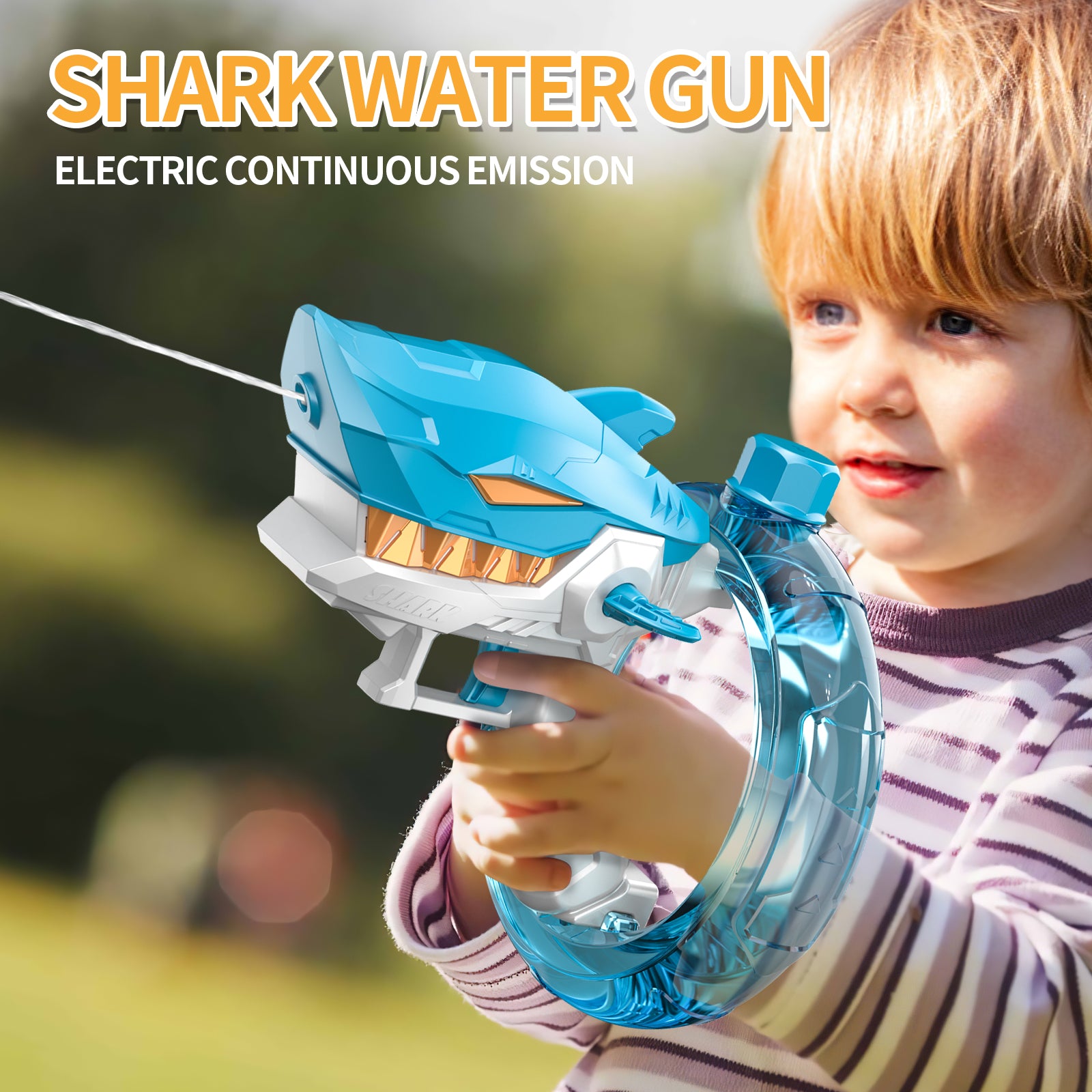Pistola de Agua Tiburón Eléctrica Automática Recargable para Niños y Adultos