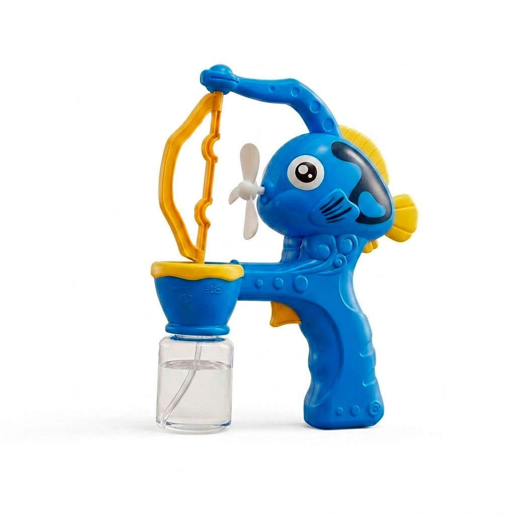 Pistola de Burbujas con Diseño de Pez Burbujas dentro de Burbuja Juguete Exterior para Niños