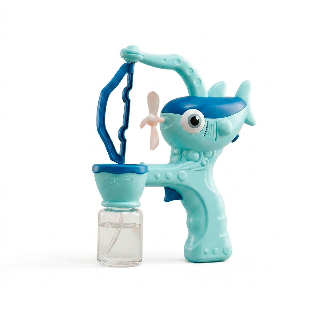 Pistola de Burbujas con Diseño de Pez Burbujas dentro de Burbuja Juguete Exterior para Niños