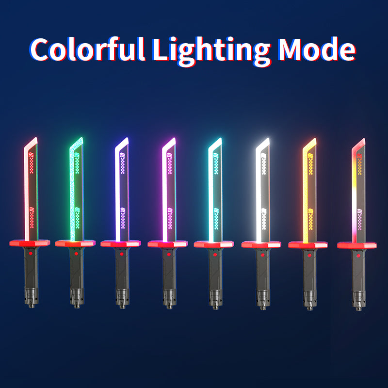Katana de Luz LED Multicolor con Chispas Efecto de Vapor y Sonidos 45cm Longitud