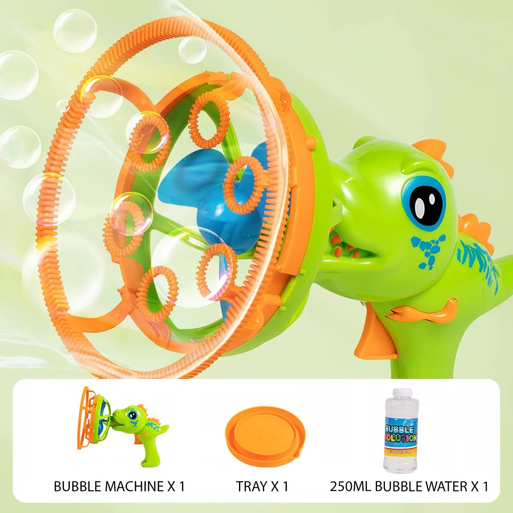 Pistola de Burbujas Dinosaurio Burbujas dentro de Burbuja Juguete Exterior para Niños