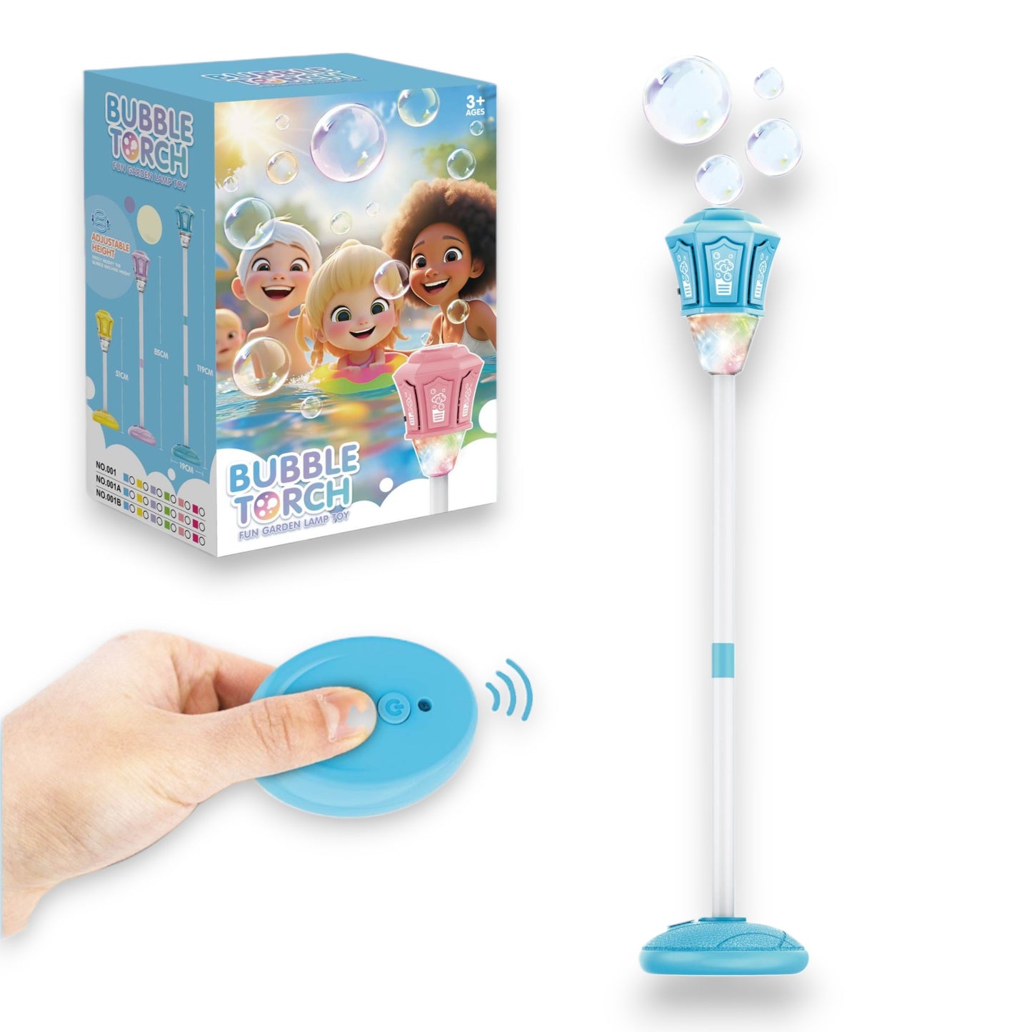 Máquina de Burbujas con Luz LED Multicolor Música y Mando a Distancia