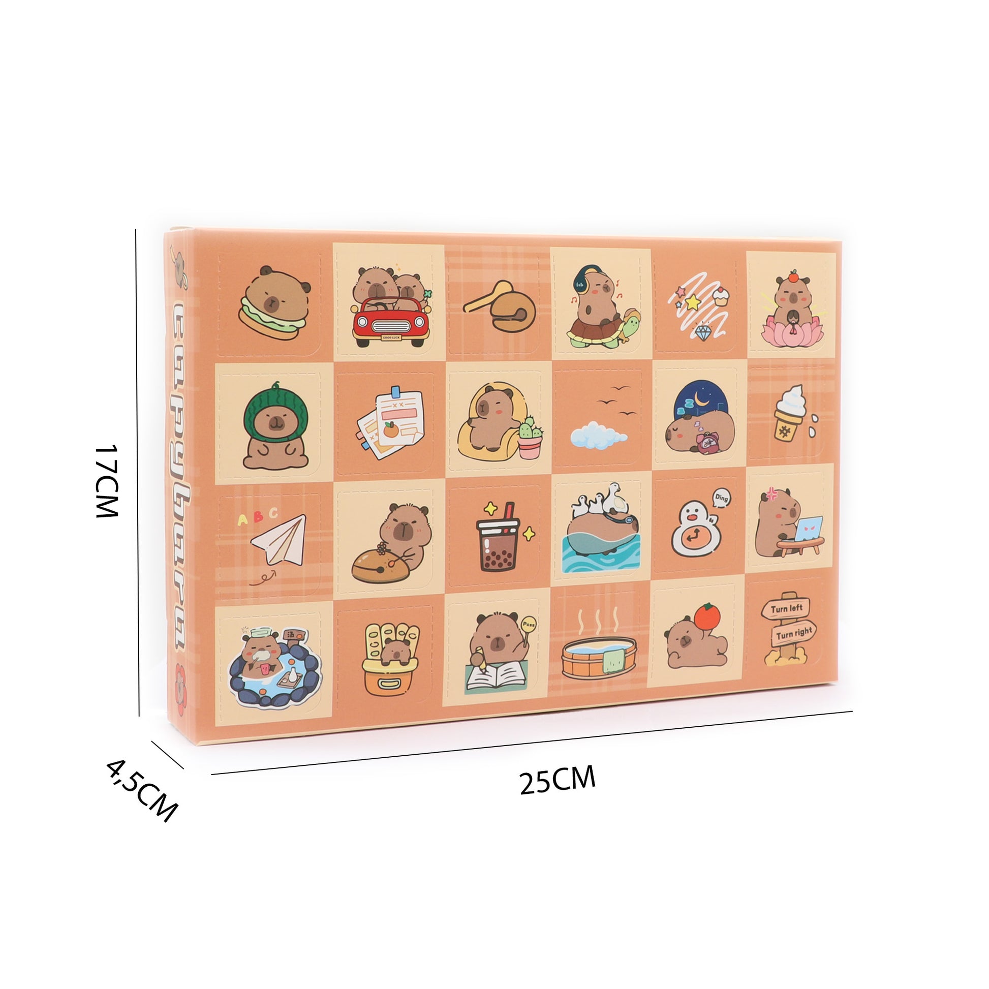 Dimensiones blind box capibaras 24 figuras Newplay - medidas calendario