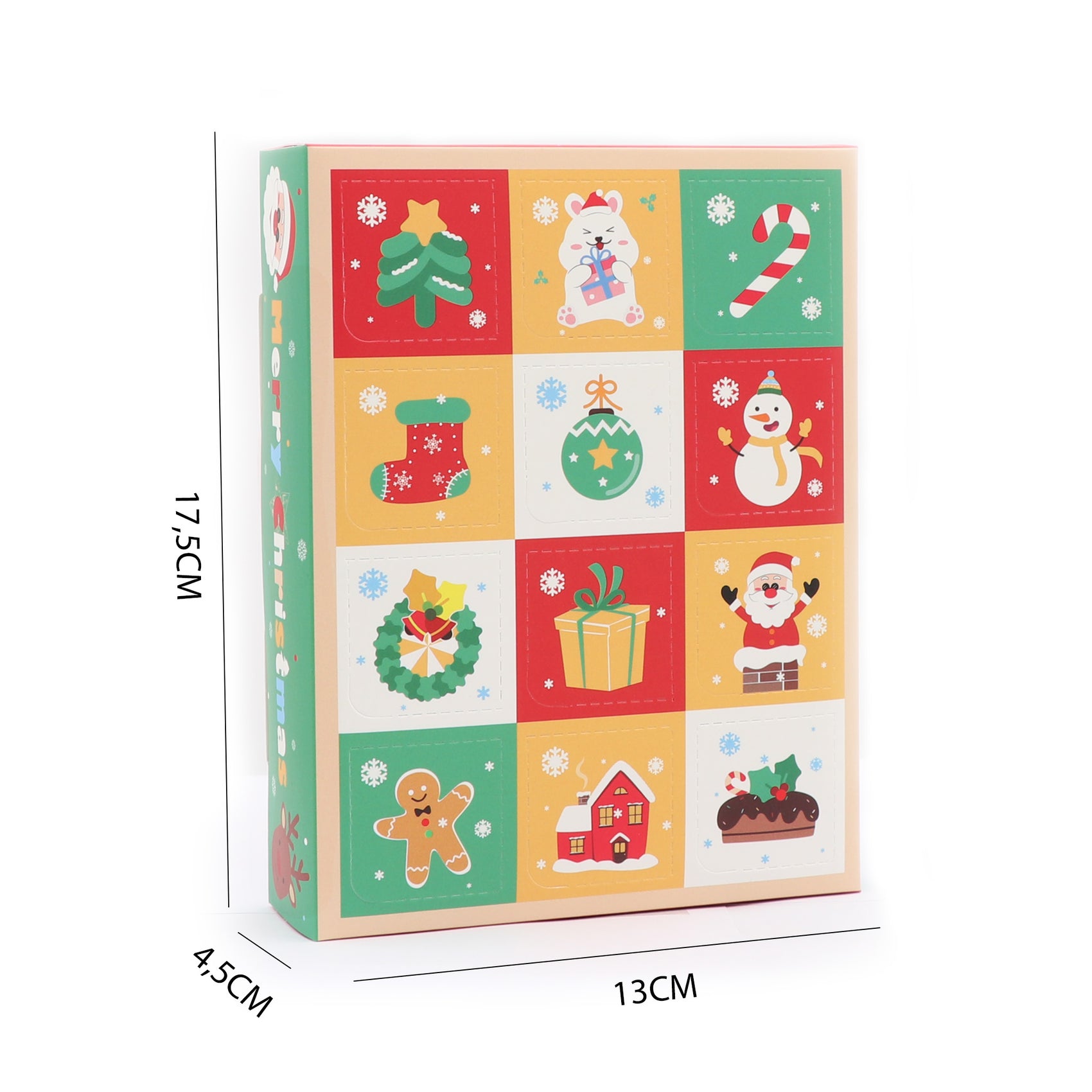 Dimensiones blind box Navidad 12 figuras Newplay - medidas calendario
