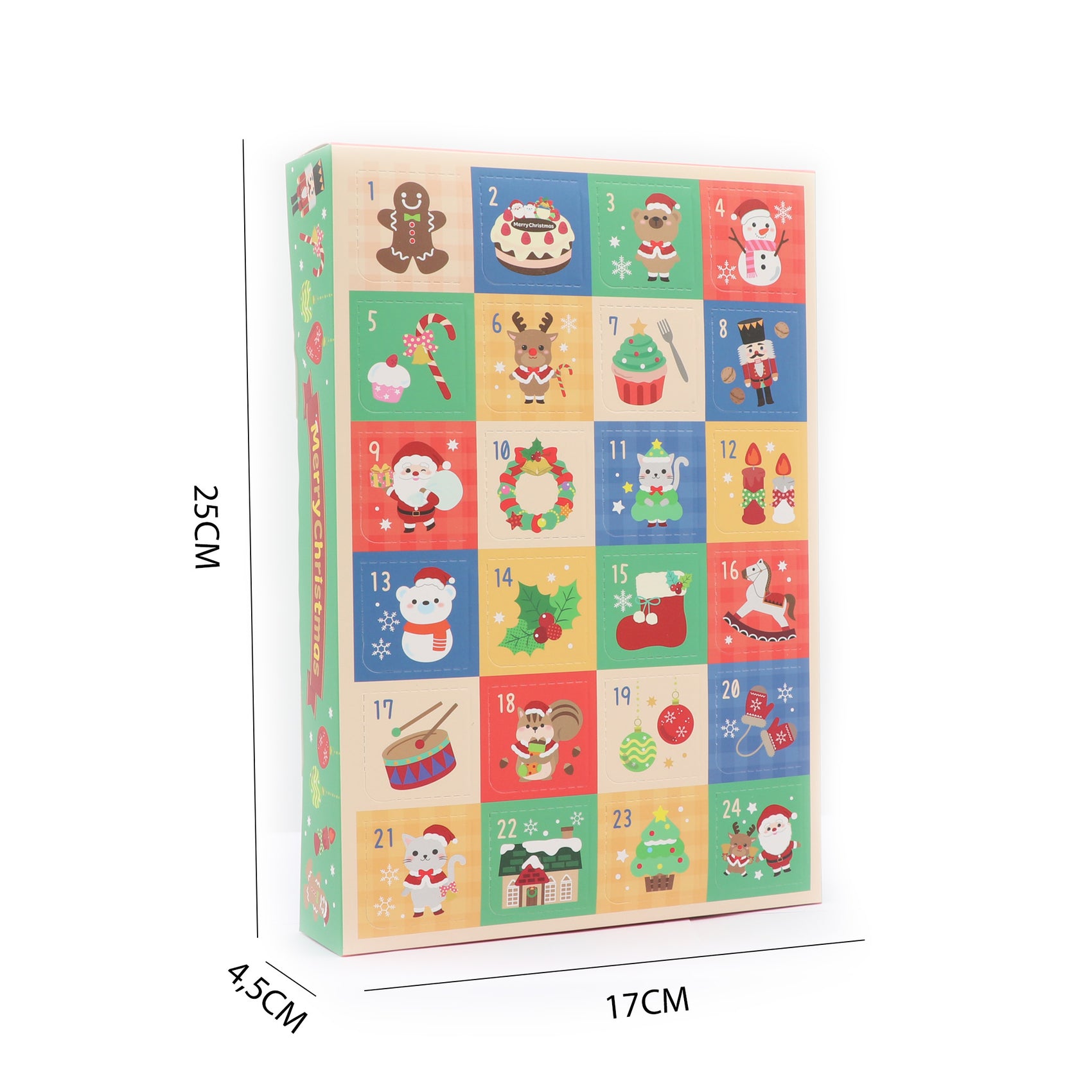 Dimensiones blind box Navidad 24 figuras Newplay - medidas calendario adviento