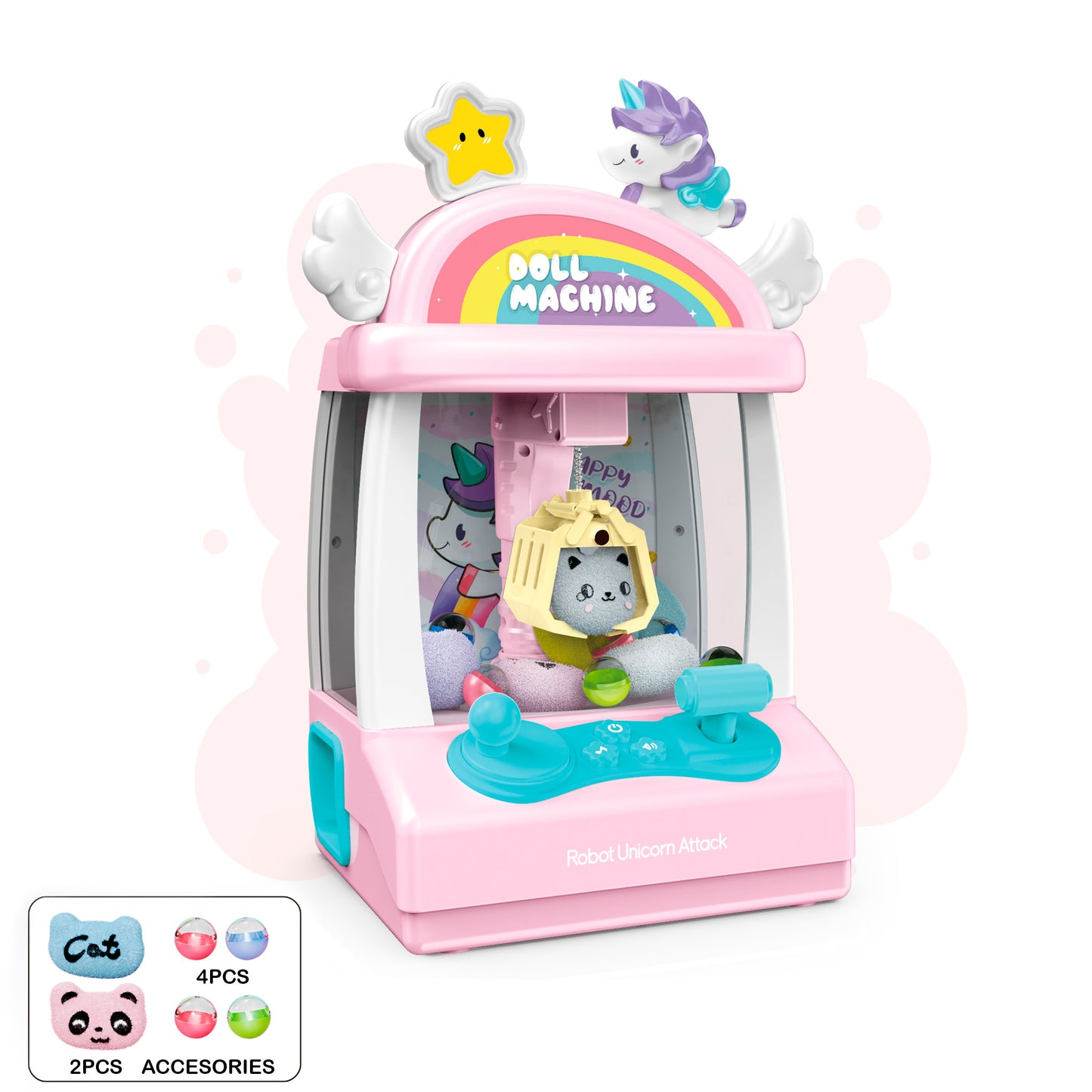 Máquina gancho unicornio con accesorios Newplay - juguete eléctrico
