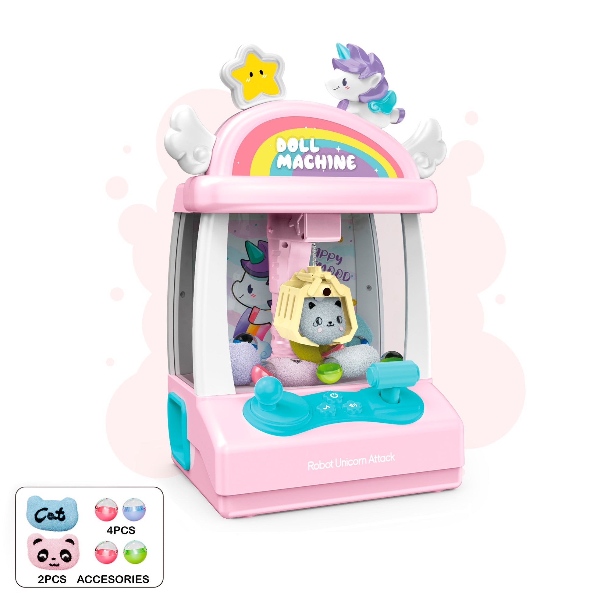 Máquina gancho unicornio con accesorios Newplay - juguete eléctrico