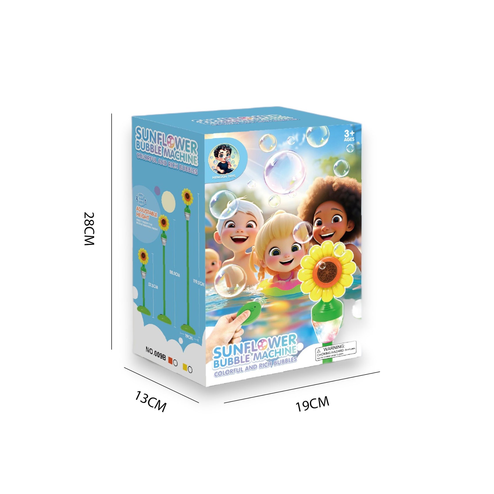 Máquina de Burbujas Girasol con Música y Mando a Distancia