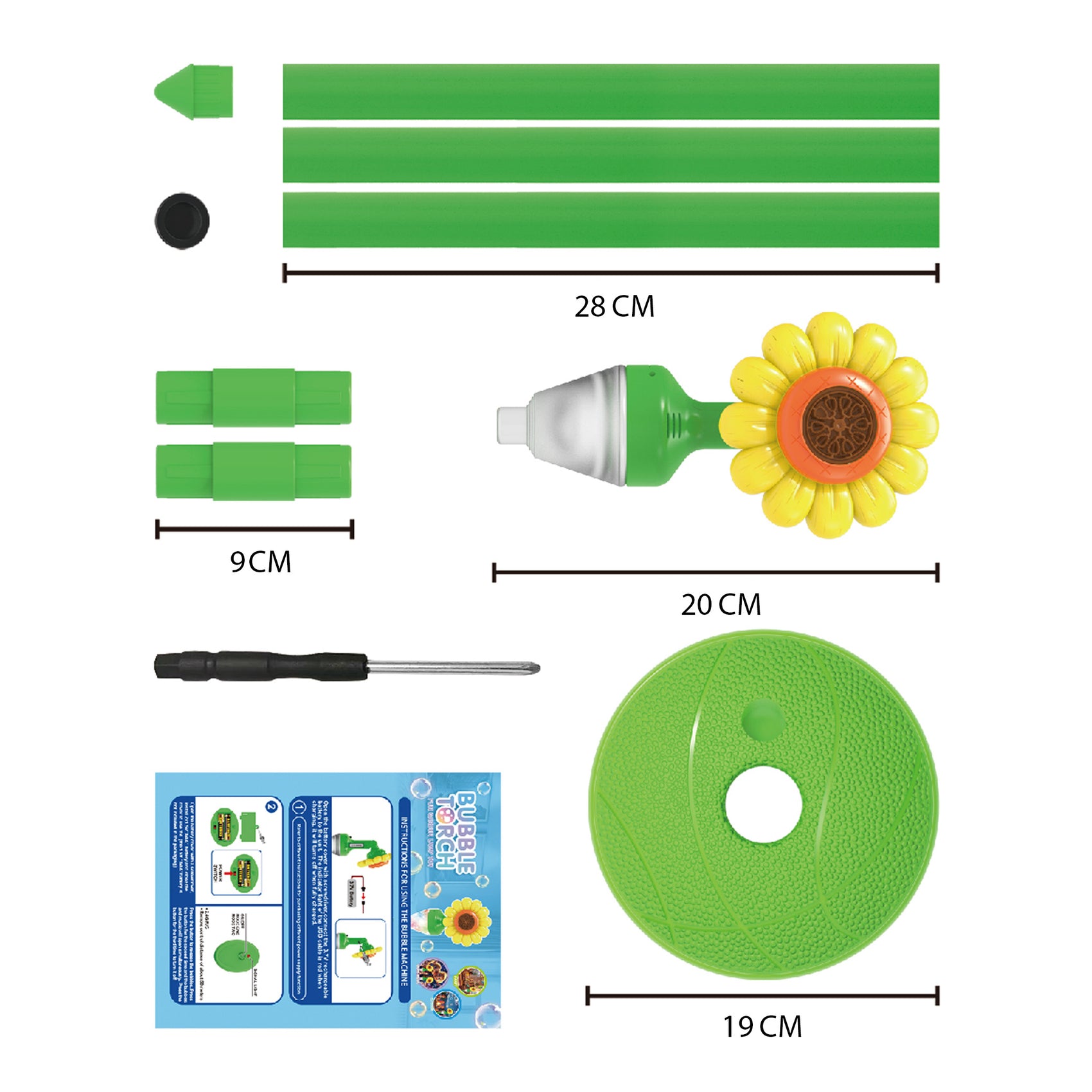 Máquina de Burbujas Girasol con Música y Mando a Distancia