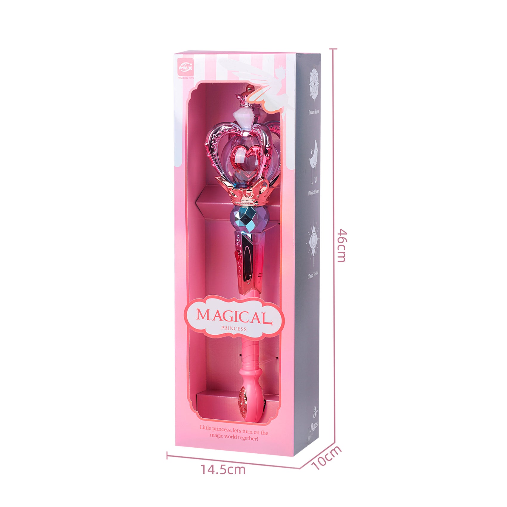 Caja varita mágica princesa corona Newplay - empaque producto