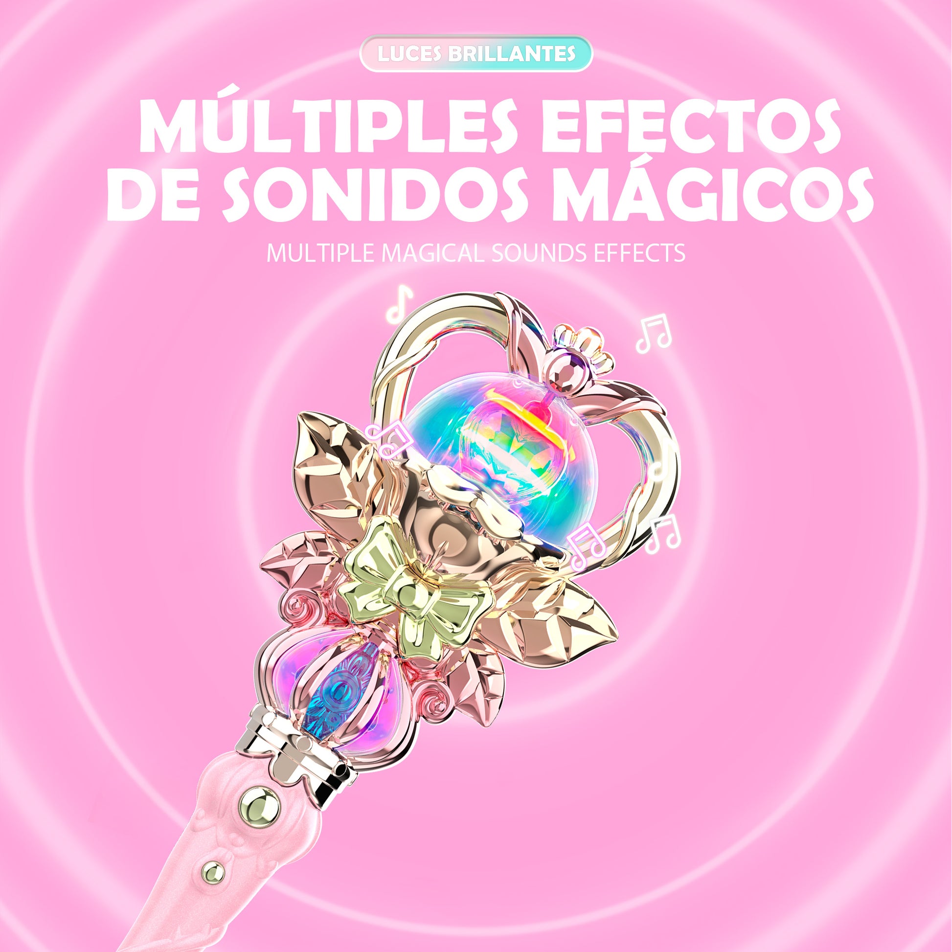 Varita mágica princesa corazón Newplay - detalle corazón giratorio