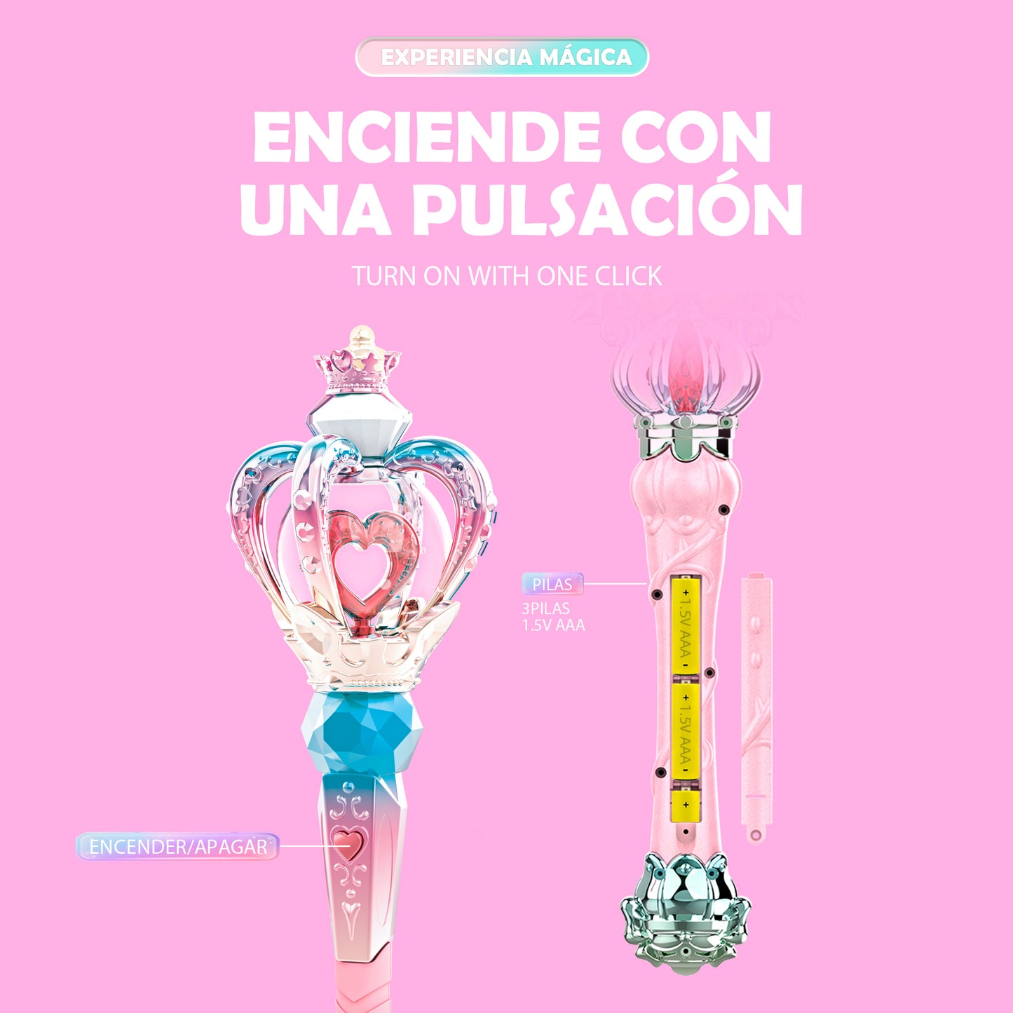 Varita mágica princesa corona Newplay - vista adicional producto