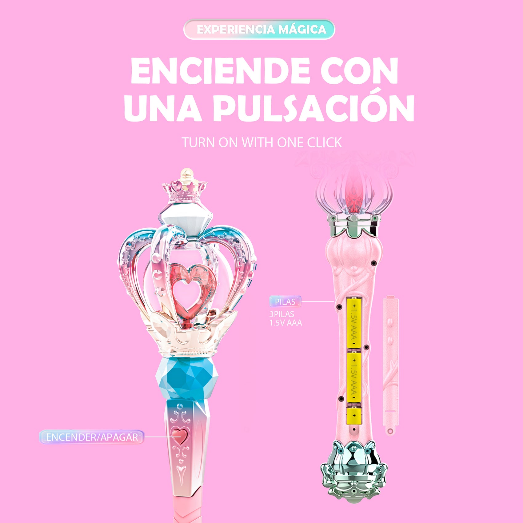 Varita mágica princesa corona Newplay - vista adicional producto