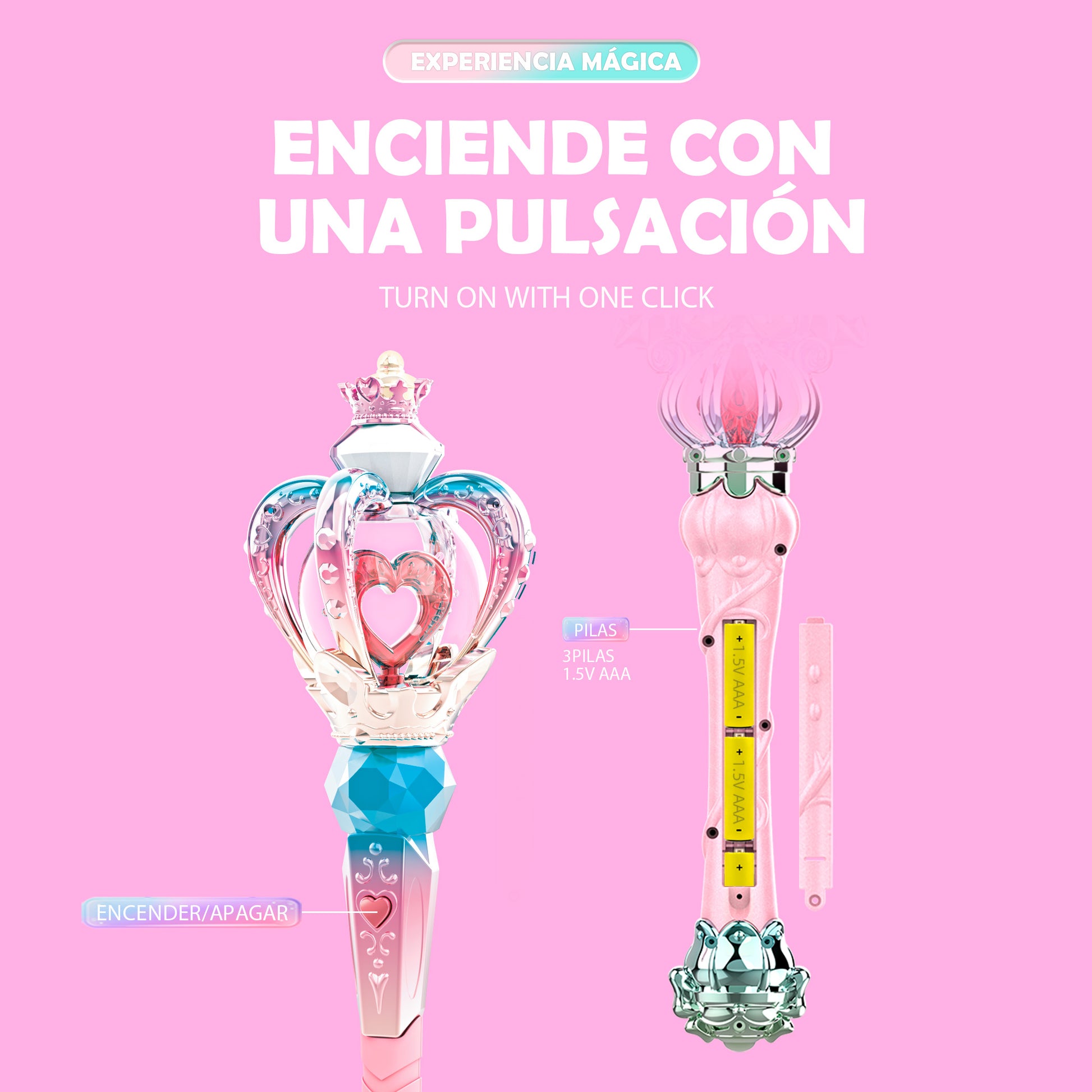 Varita mágica princesa corona Newplay - vista adicional producto