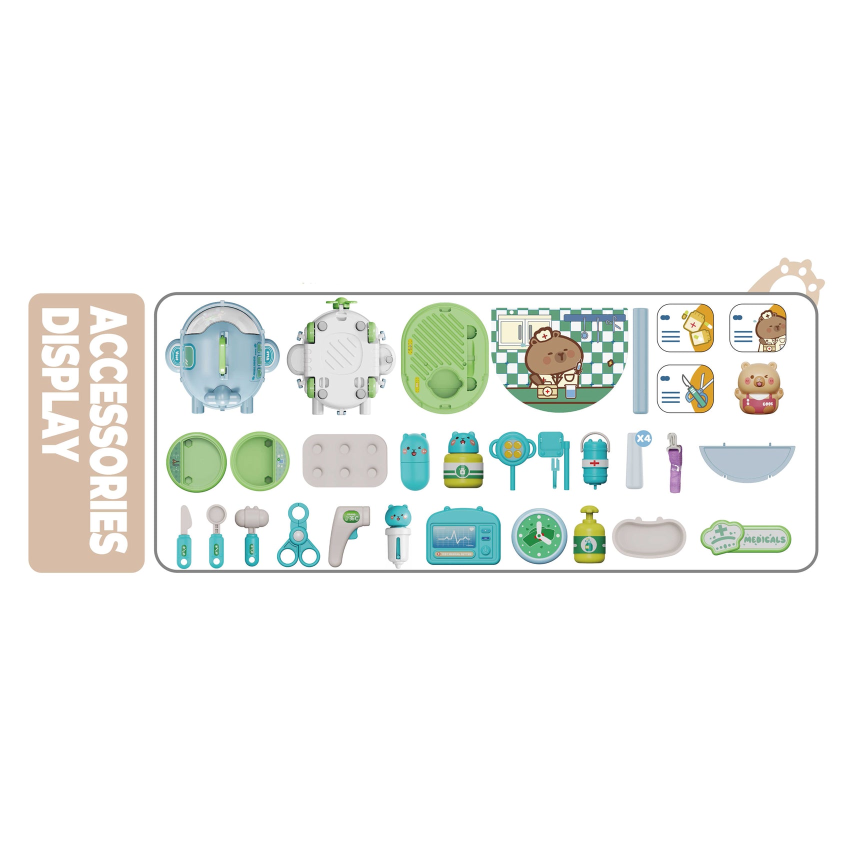 Accesorios maletín juego médico avión Newplay - contenido producto