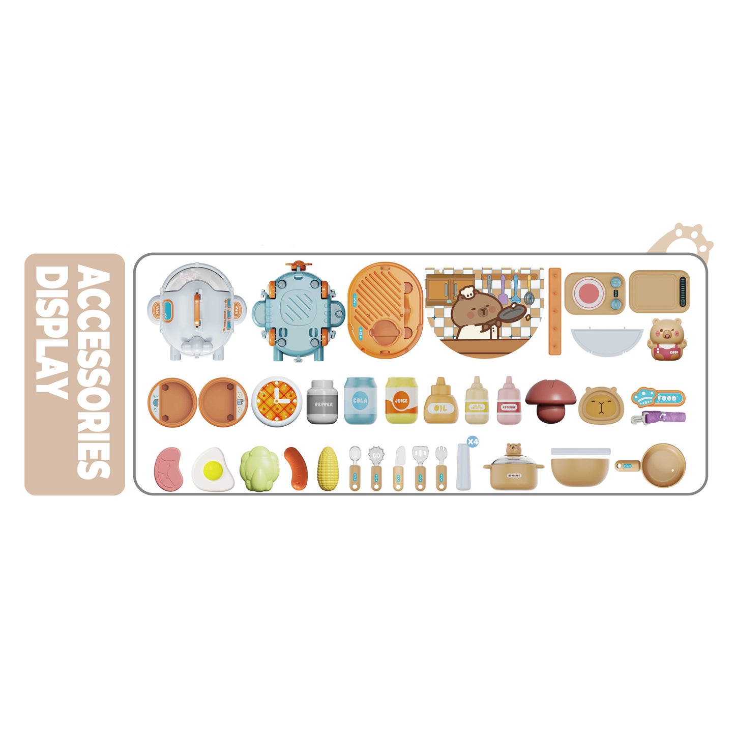 Accesorios maletín juego cocina avión Newplay - contenido producto