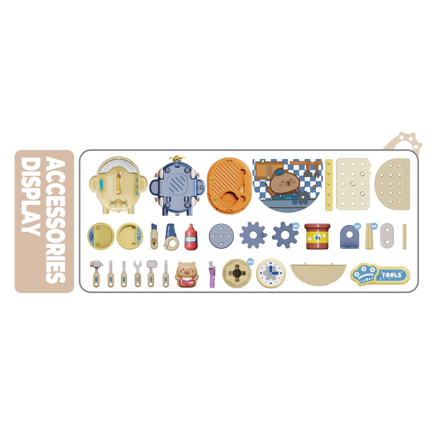 Accesorios maletín juego herramientas avión Newplay - contenido producto
