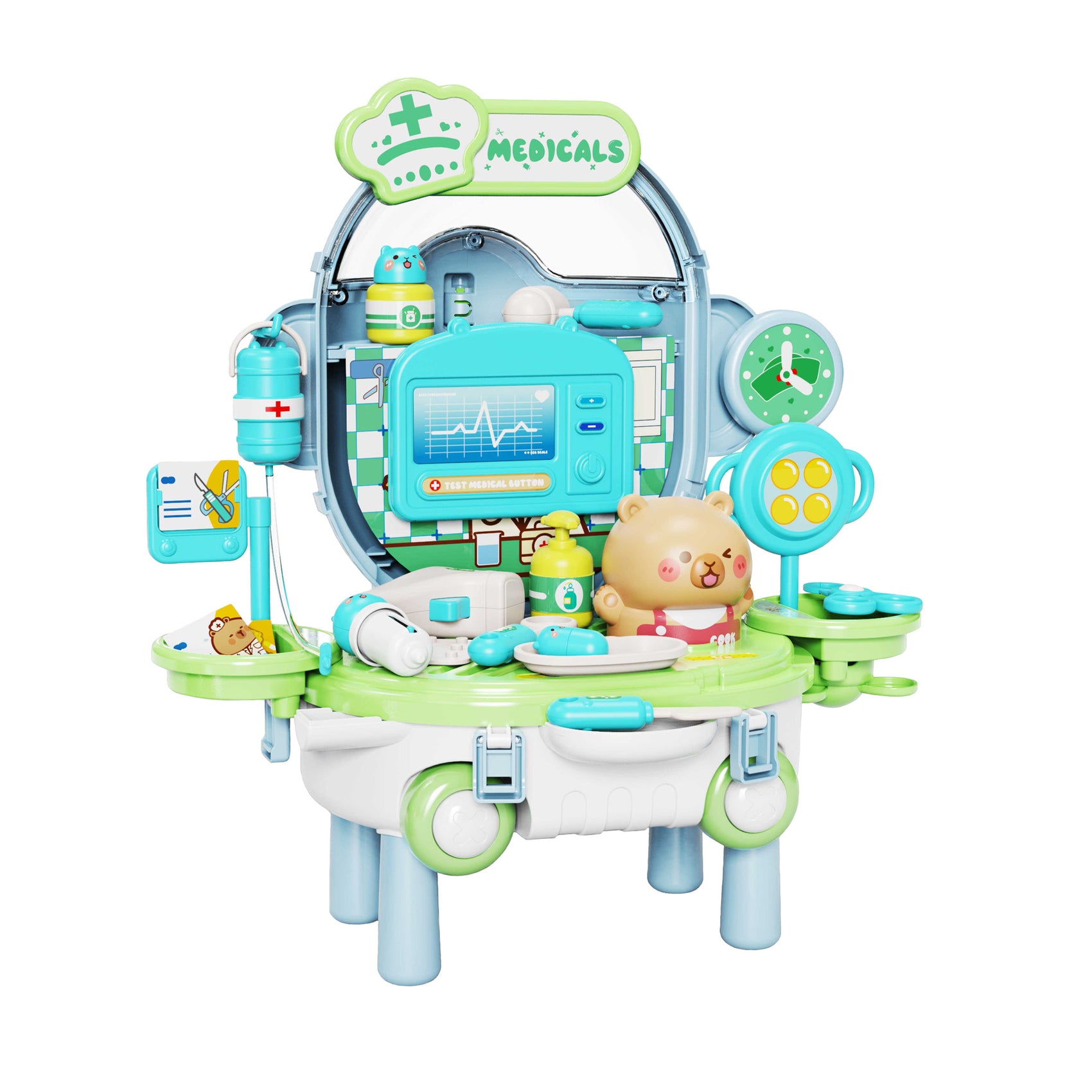 Maletín juego médico forma avión con accesorios Newplay - juguete rol