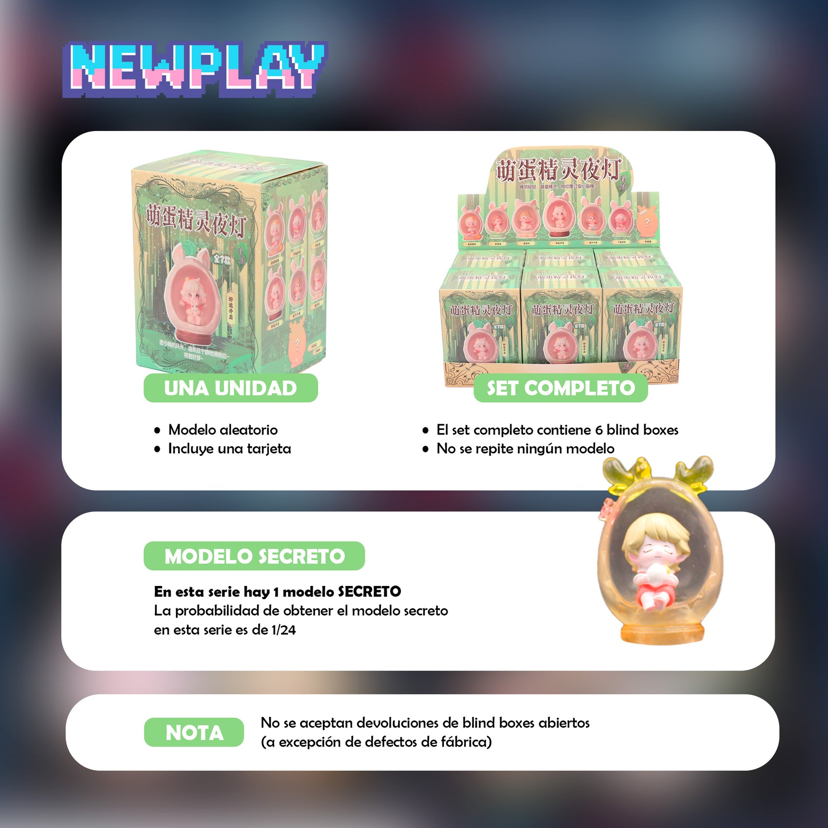 Detalles blind box Elfo Bosque Mágico Newplay - información serie y modelo secreto