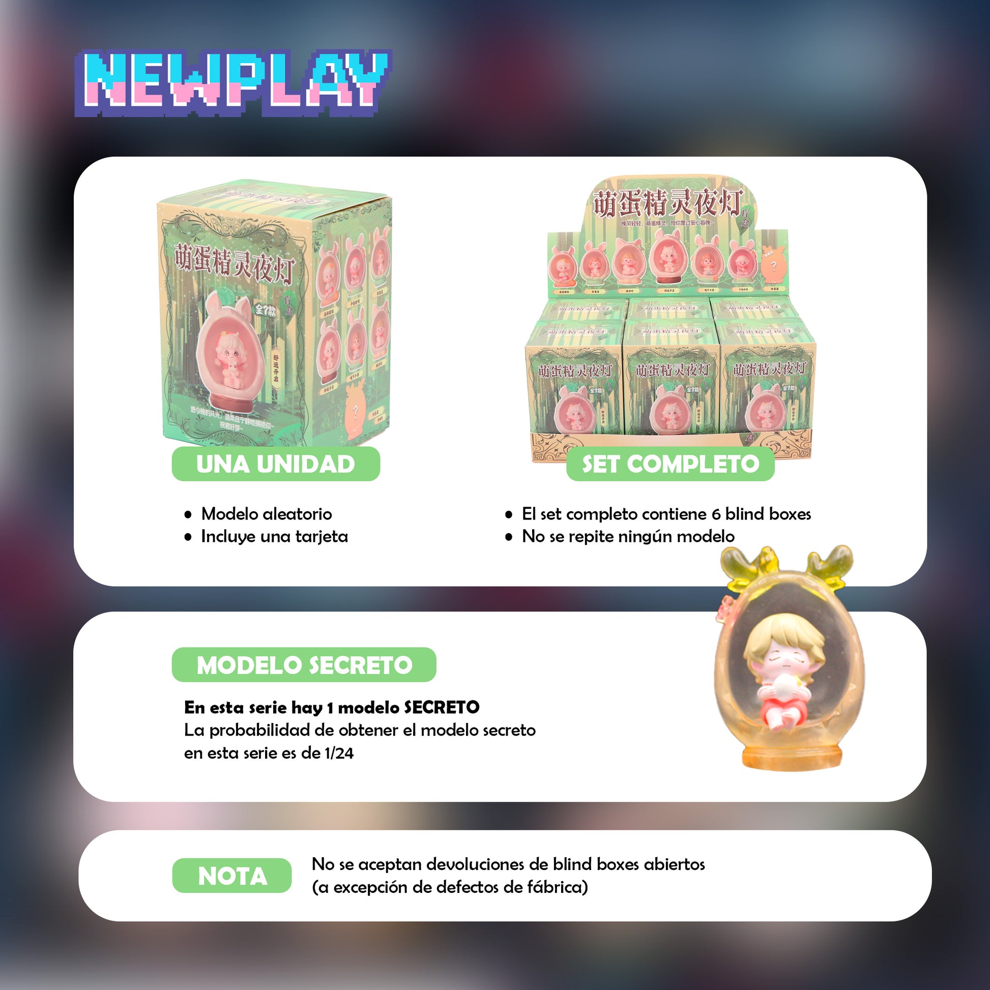Detalles blind box Elfo Bosque Mágico Newplay - información serie y modelo secreto