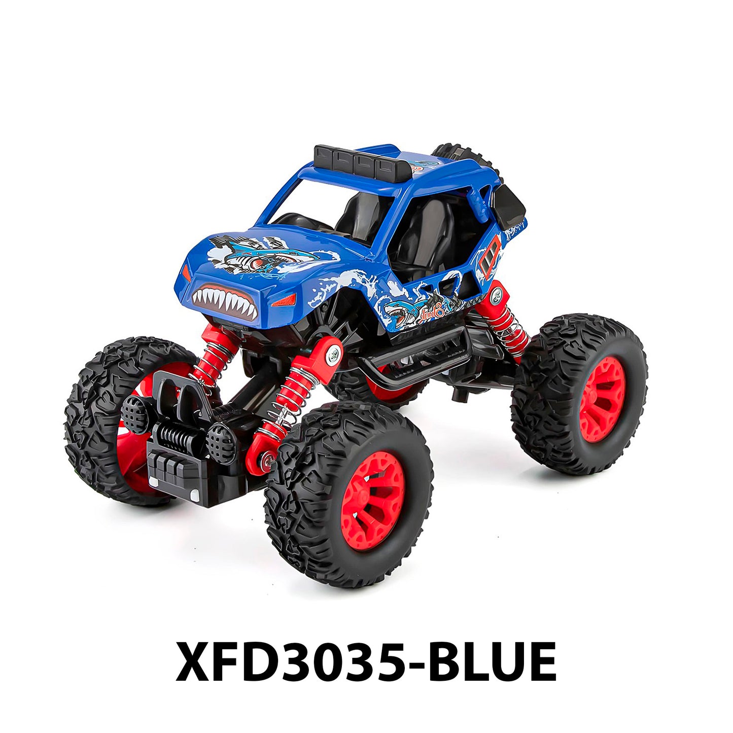 Coche Todoterreno de Metal de Fricción Pullback Buggy 4x4 con Suspensión Real de Resorte Luces LED y Sonido para Niños