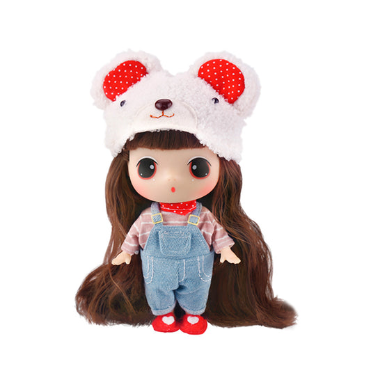 Muñeca original Ddung Doll osito marrón y blanco Newplay - colección kawaii