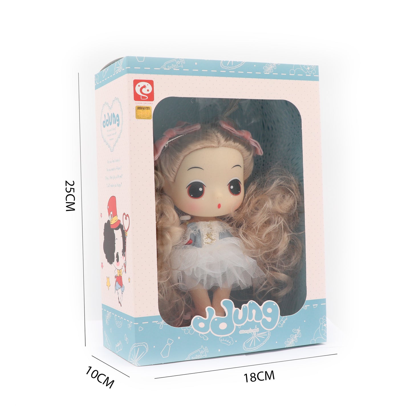 Dimensiones muñeca original Ddung Doll bailarina Newplay - medidas producto