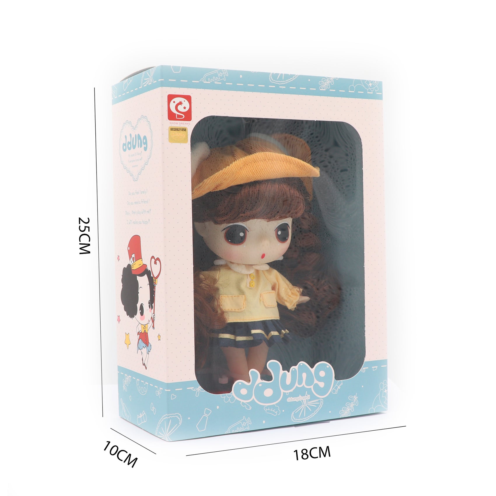 Dimensiones muñeca original Ddung Doll bailarina Newplay - medidas producto