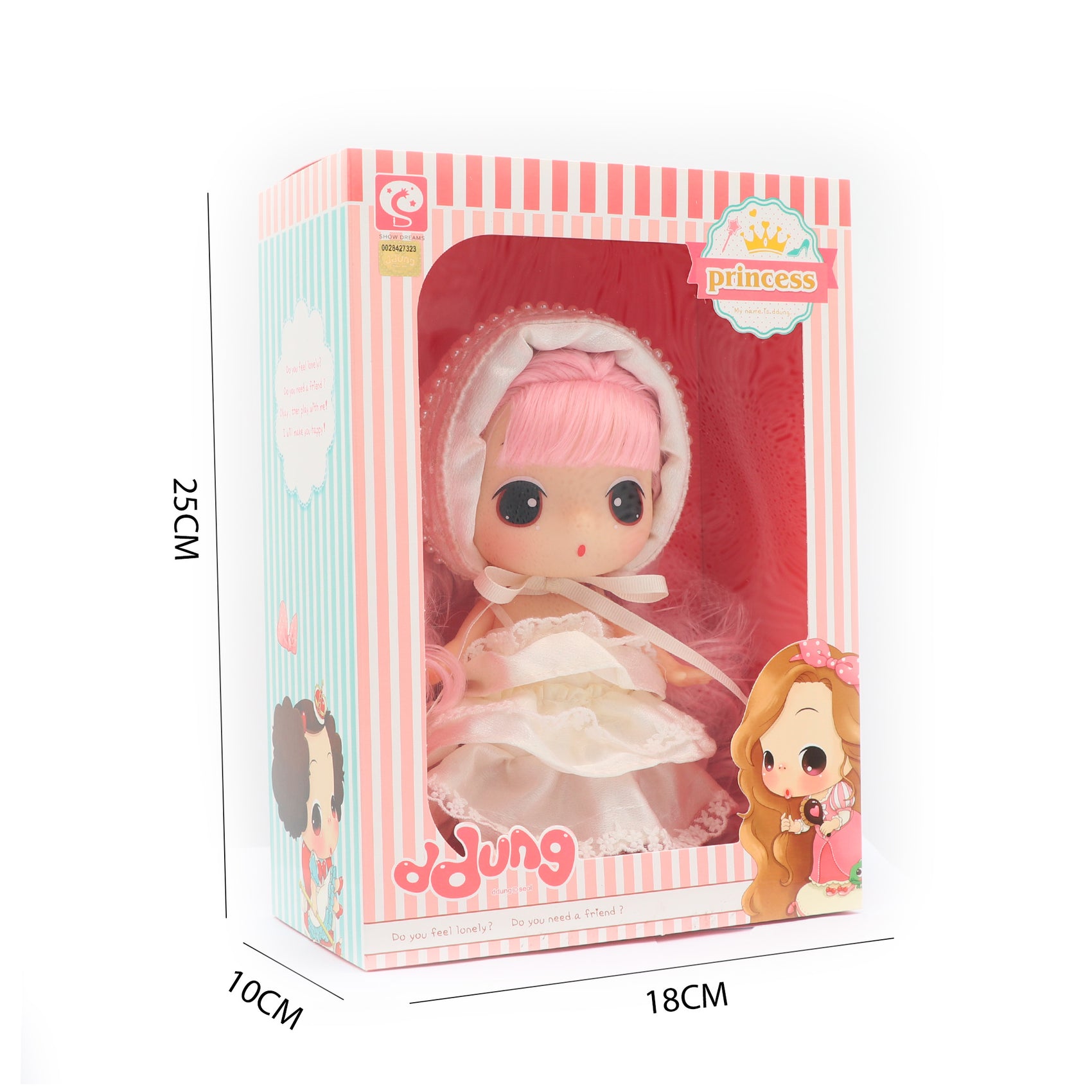 Dimensiones muñeca original Ddung Doll princesa Newplay - medidas producto
