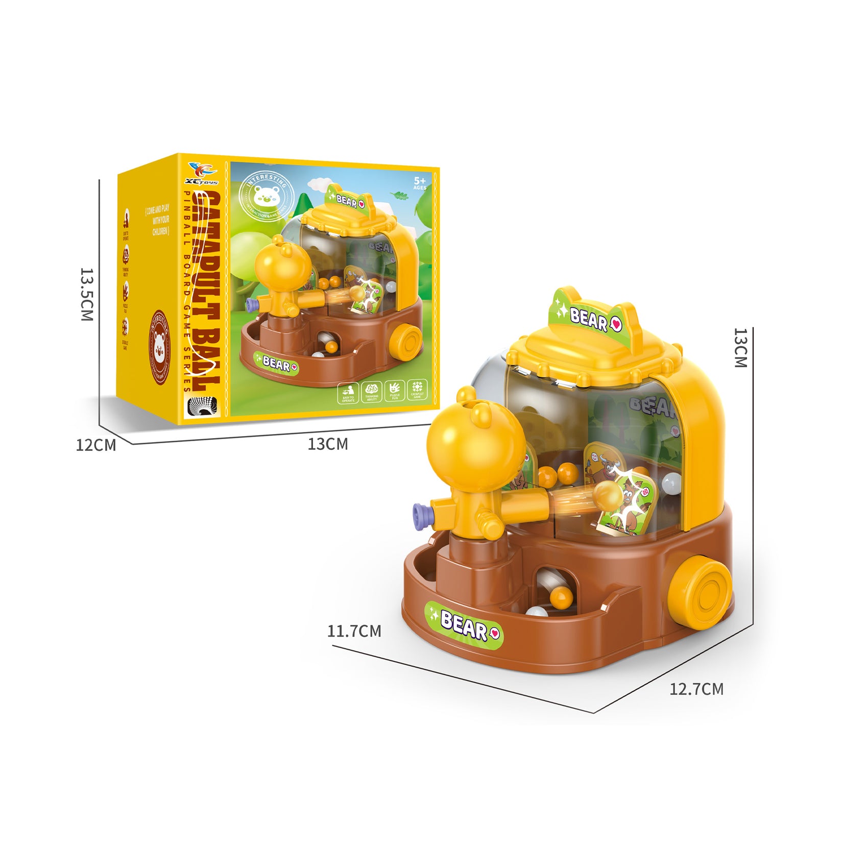 Dimensiones mini juego pinball osito Newplay - medidas producto