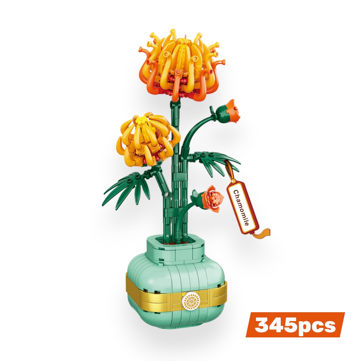 Bloques de construcción flor crisantemo dorado 345 piezas Newplay - juguete regalo éxito