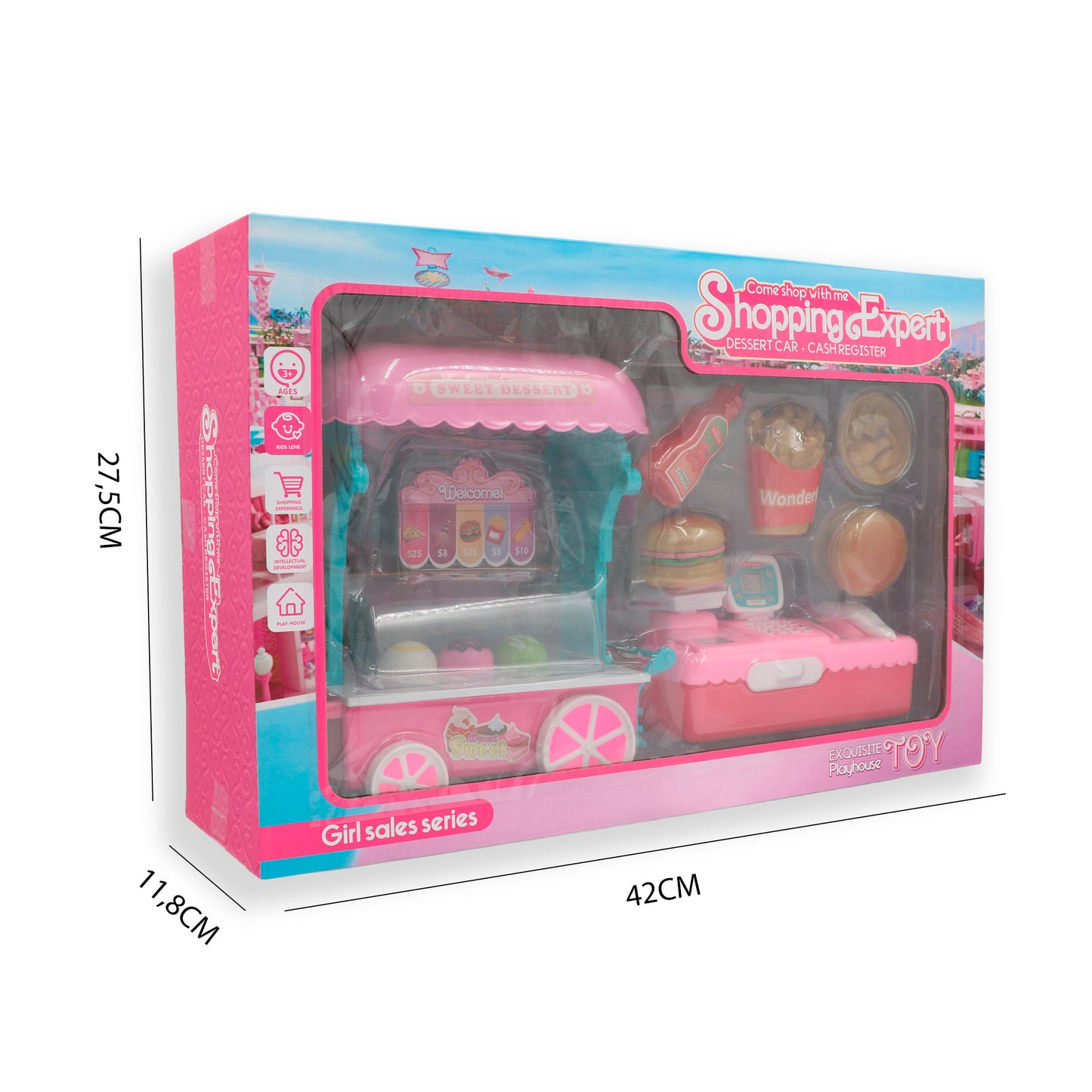 Caja carrito helados y hamburguesas Newplay - empaque producto