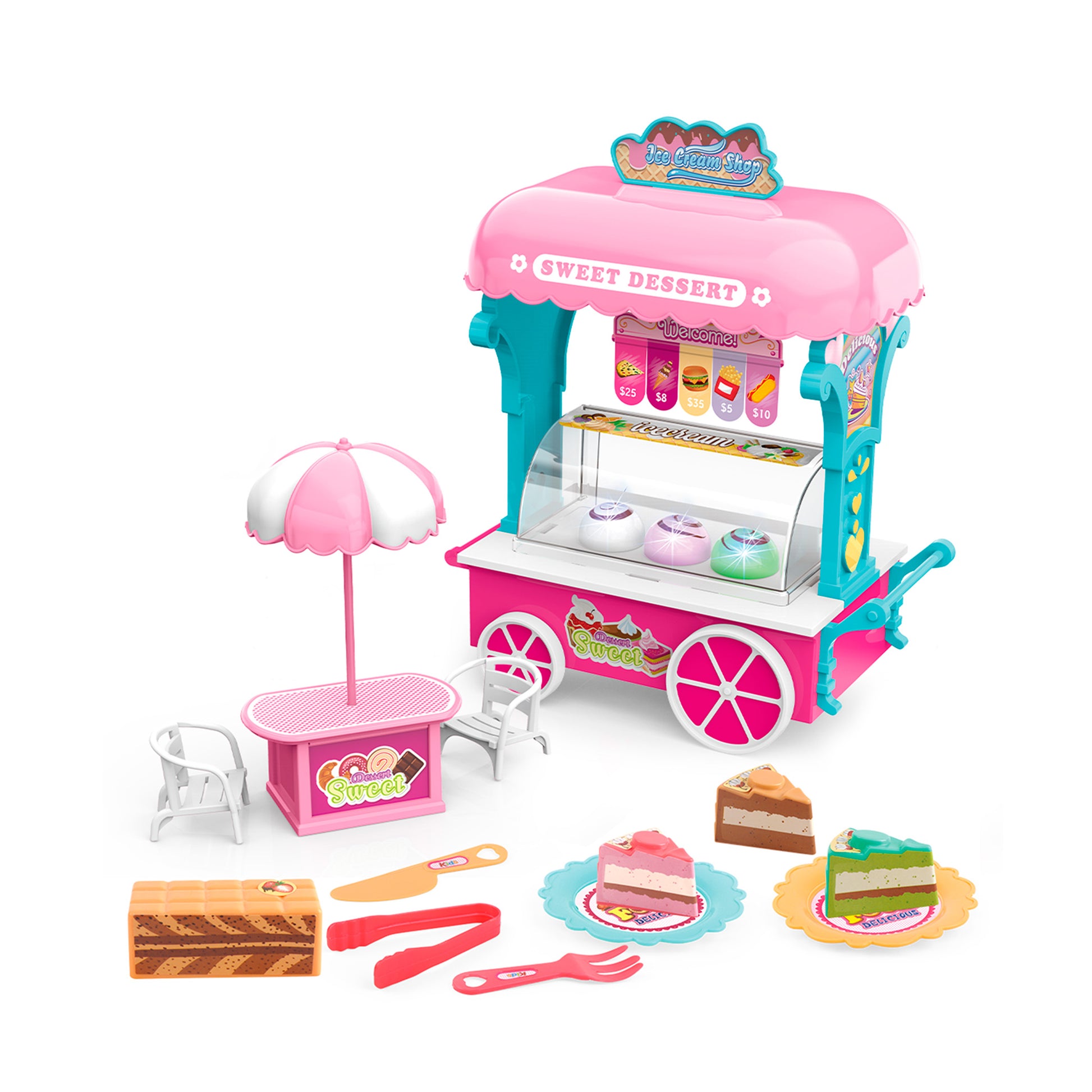 Carrito helados y postres con accesorios Newplay - juguete eléctrico