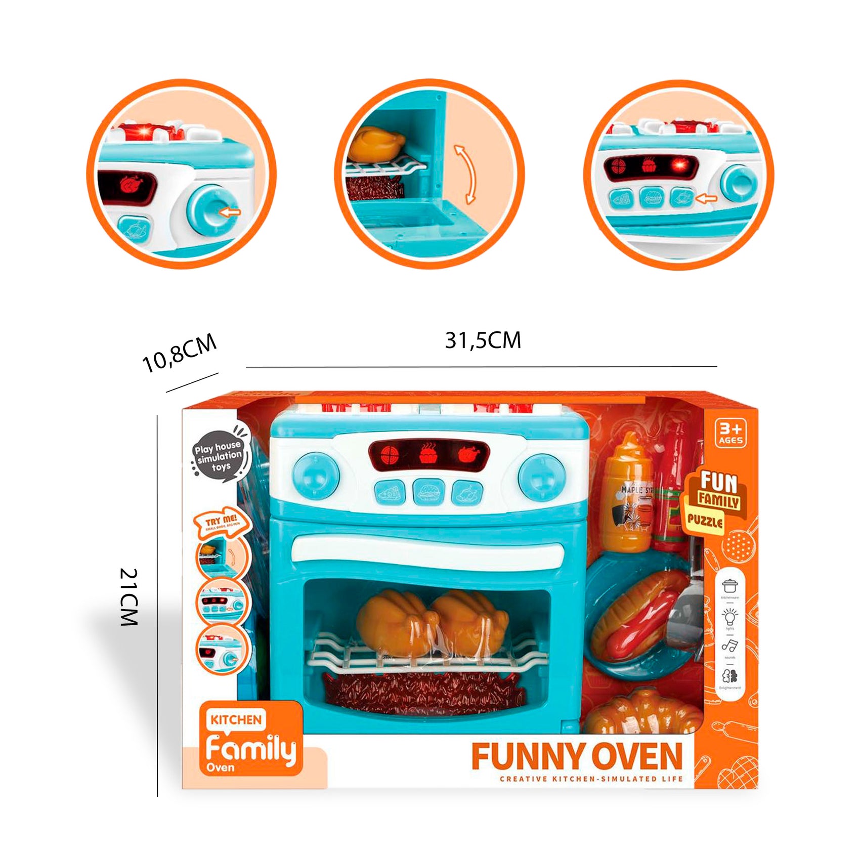 Caja juego horno interactivo Newplay - empaque producto