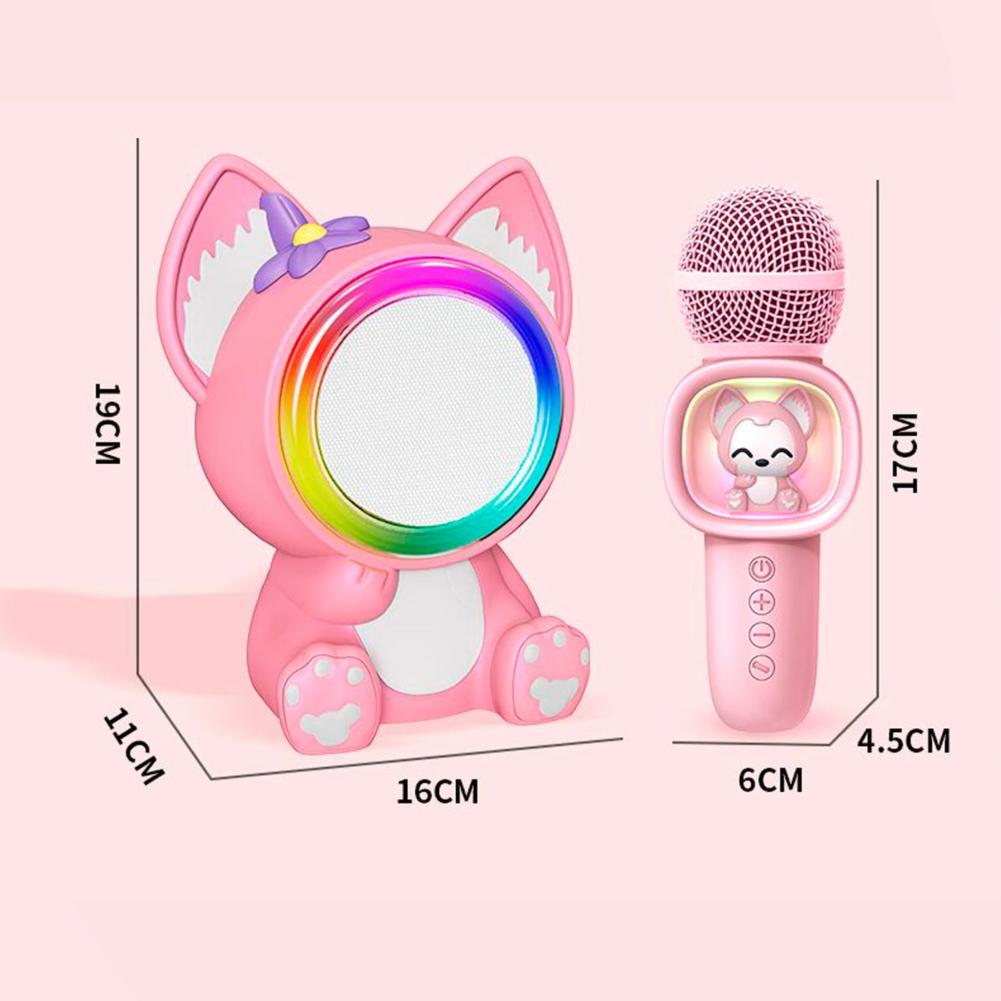 Dimensiones set karaoke Ahri Newplay - medidas producto