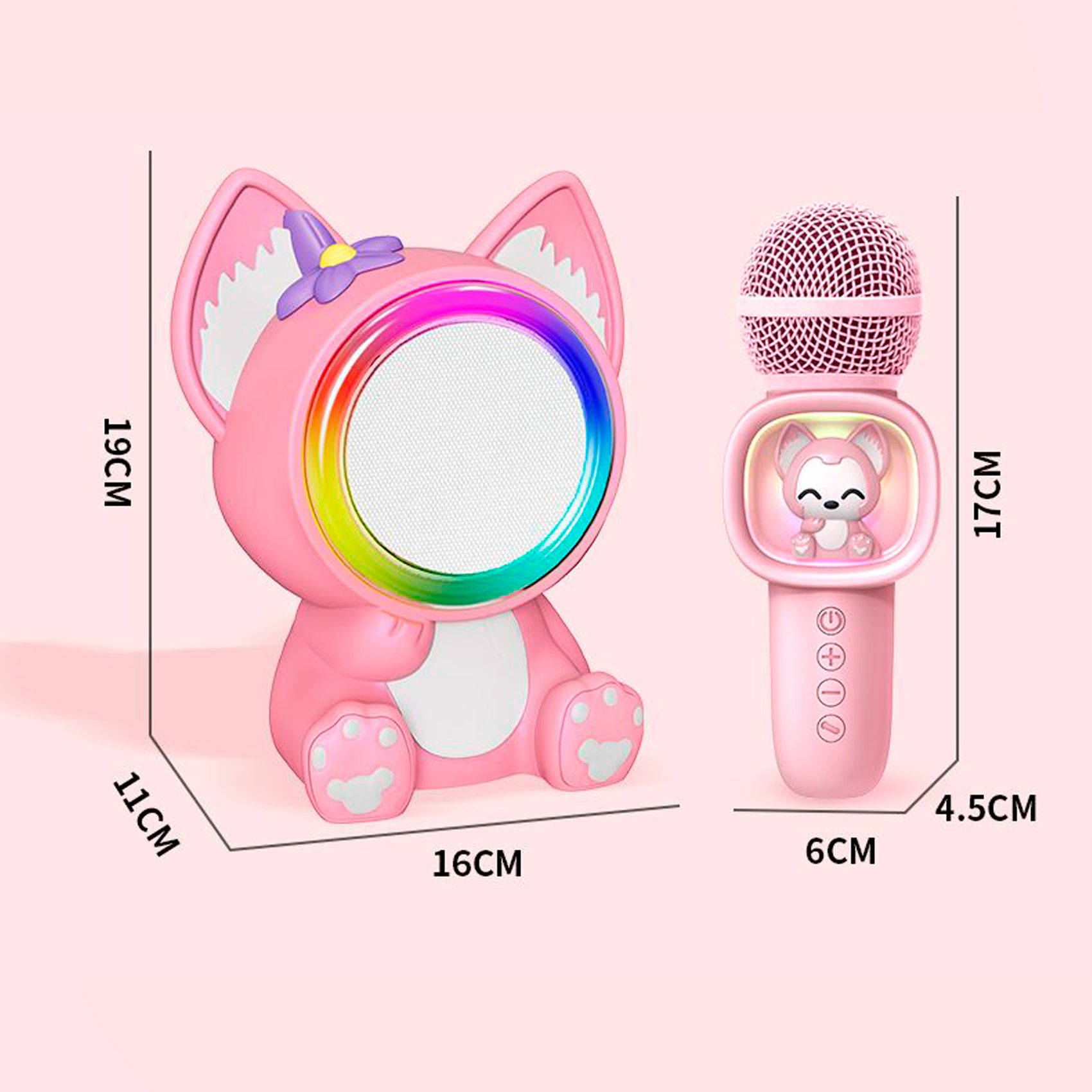Dimensiones set karaoke Ahri Newplay - medidas producto