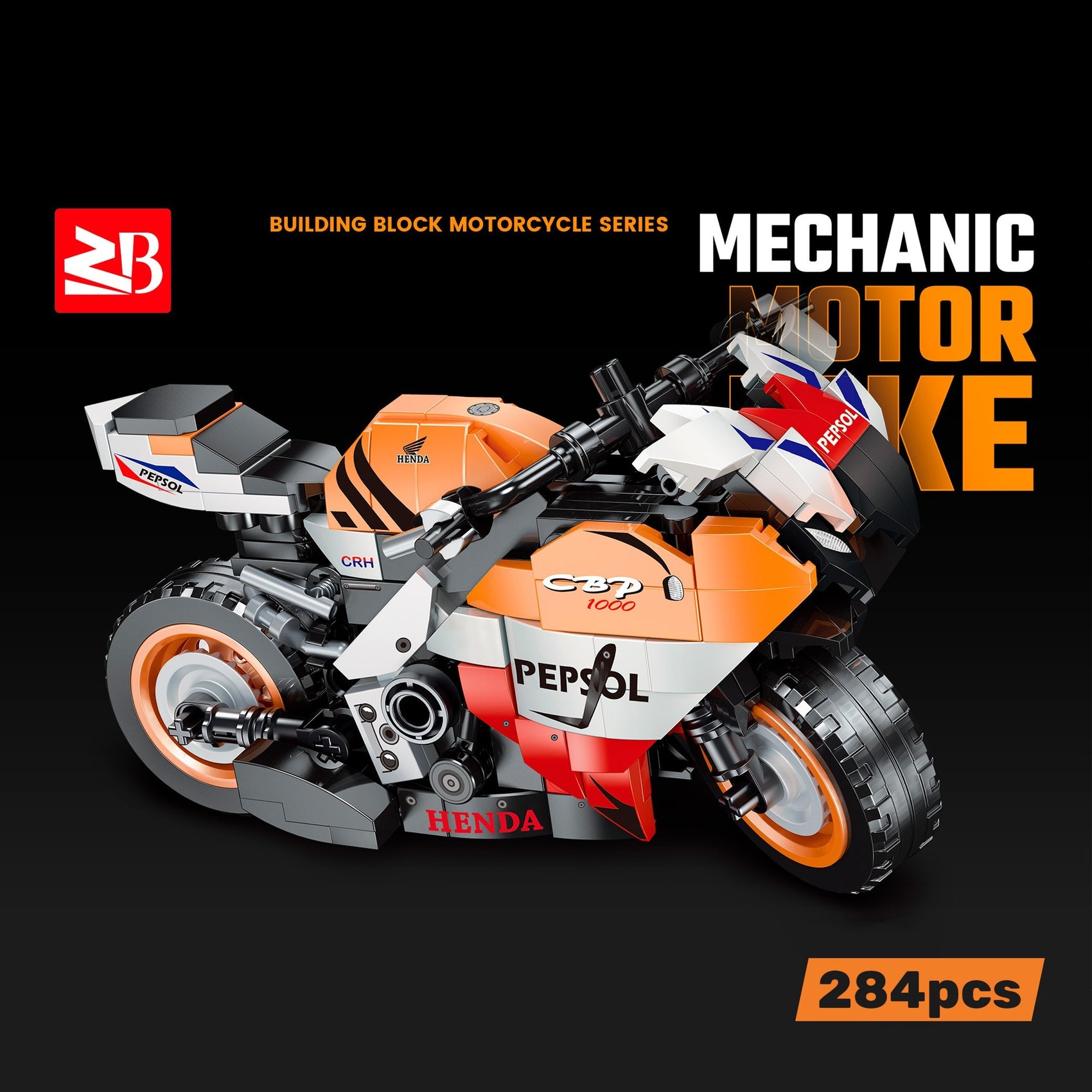 Bloques de Construcción Moto de Carrera 284 piezas