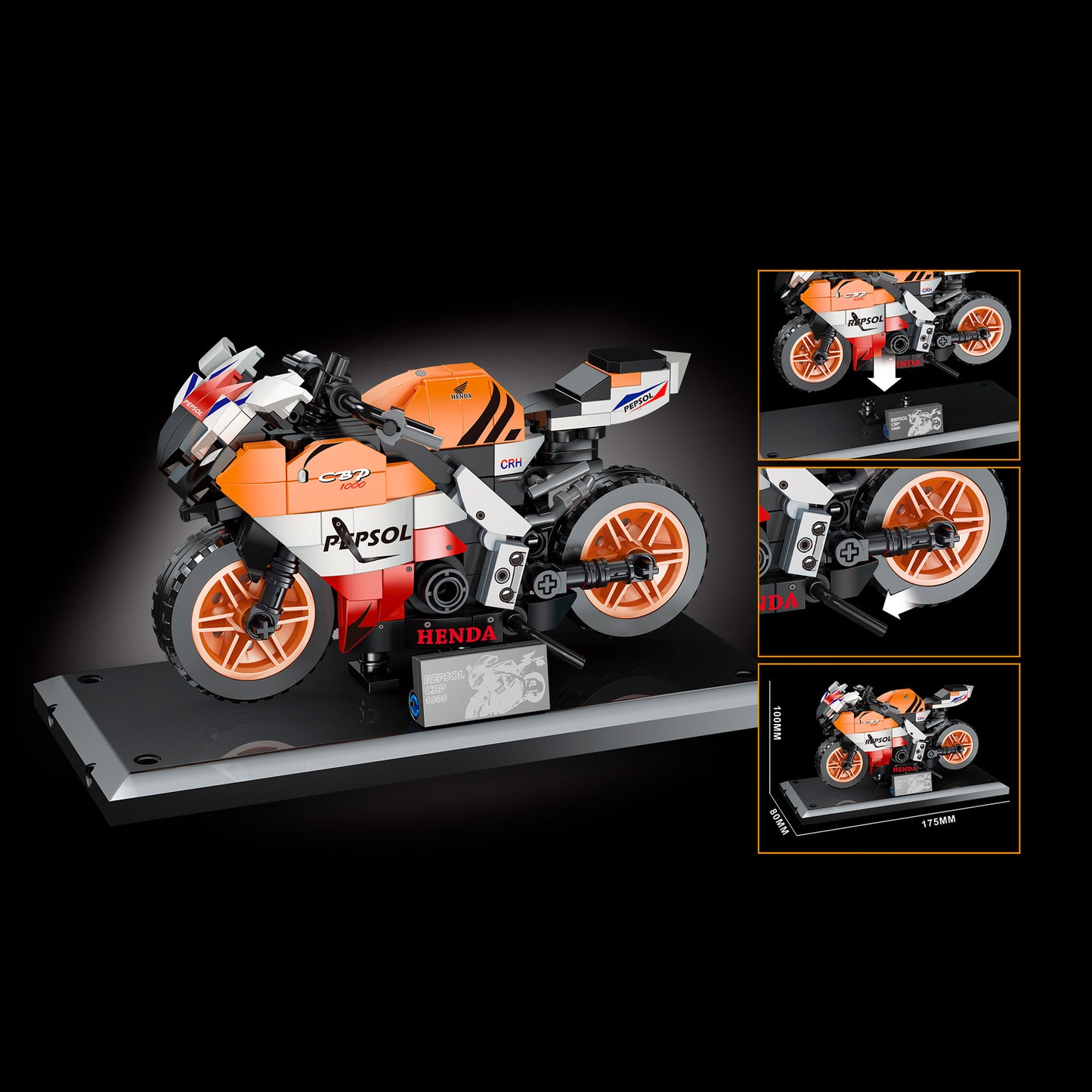 Bloques de Construcción Moto de Carrera 284 piezas