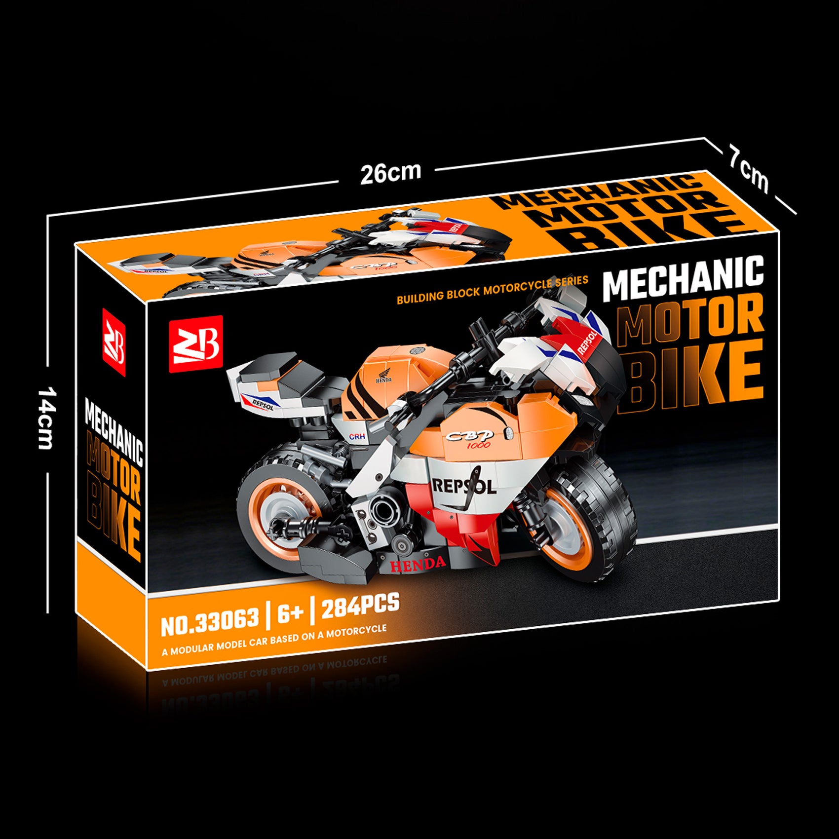 Bloques de Construcción Moto de Carrera 284 piezas