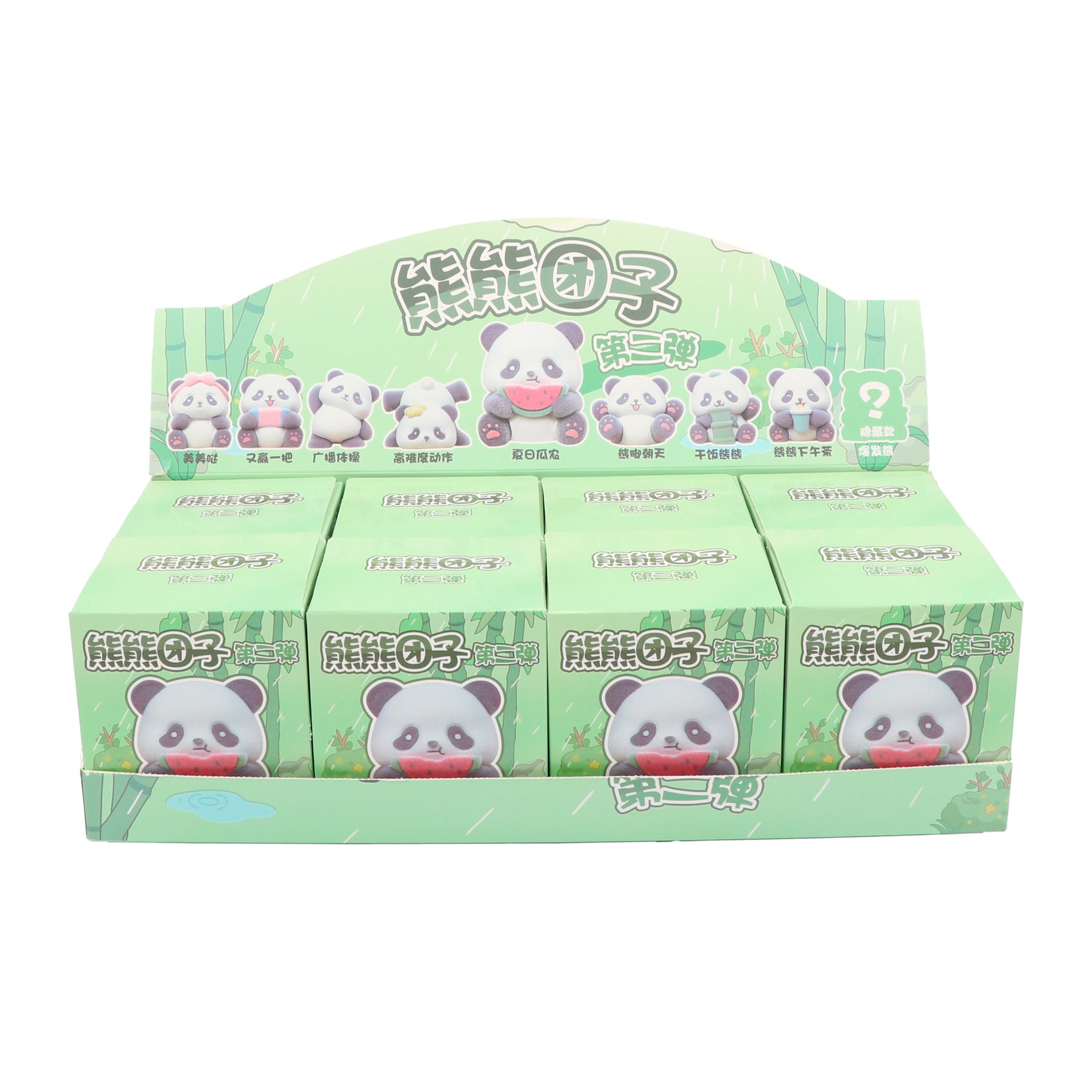 Set completo blind box Oso Panda 8 figuras Newplay - colección estilo de vida