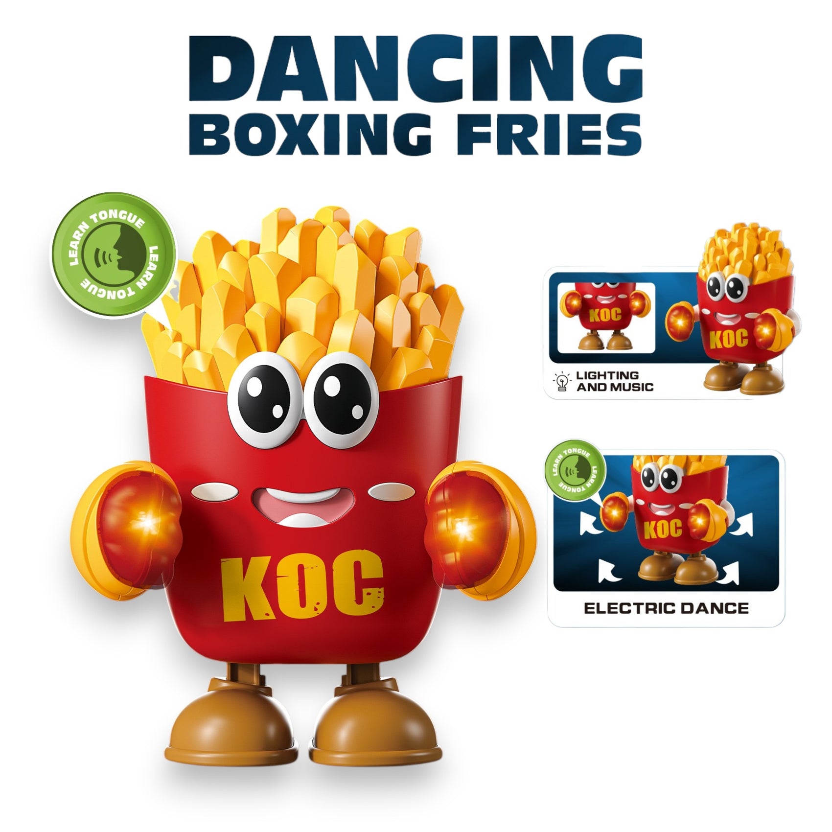 Robot Patatas Fritas Bailarín con Luces y Música