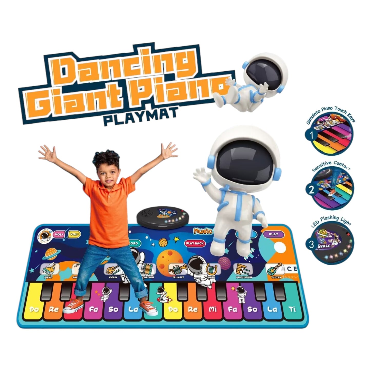 Alfombra Piano Musical Interactiva Longitud 110CM