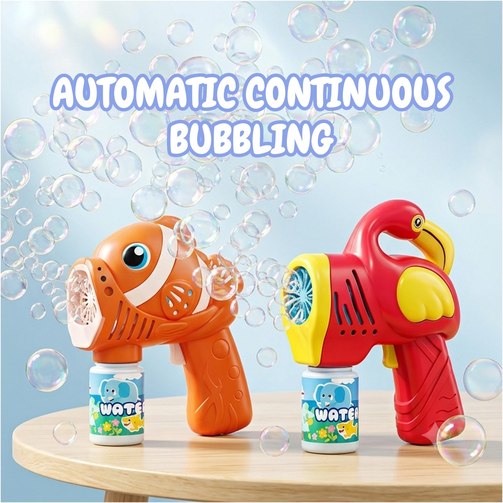 Pistola de Burbujas Automática con Diseño de Animal con 5 agujeros y Disparo Continuo