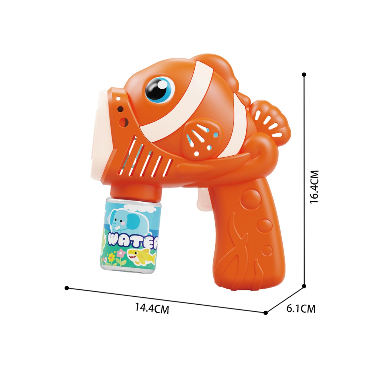 Pistola de Burbujas Automática con Diseño de Animal con 5 agujeros y Disparo Continuo