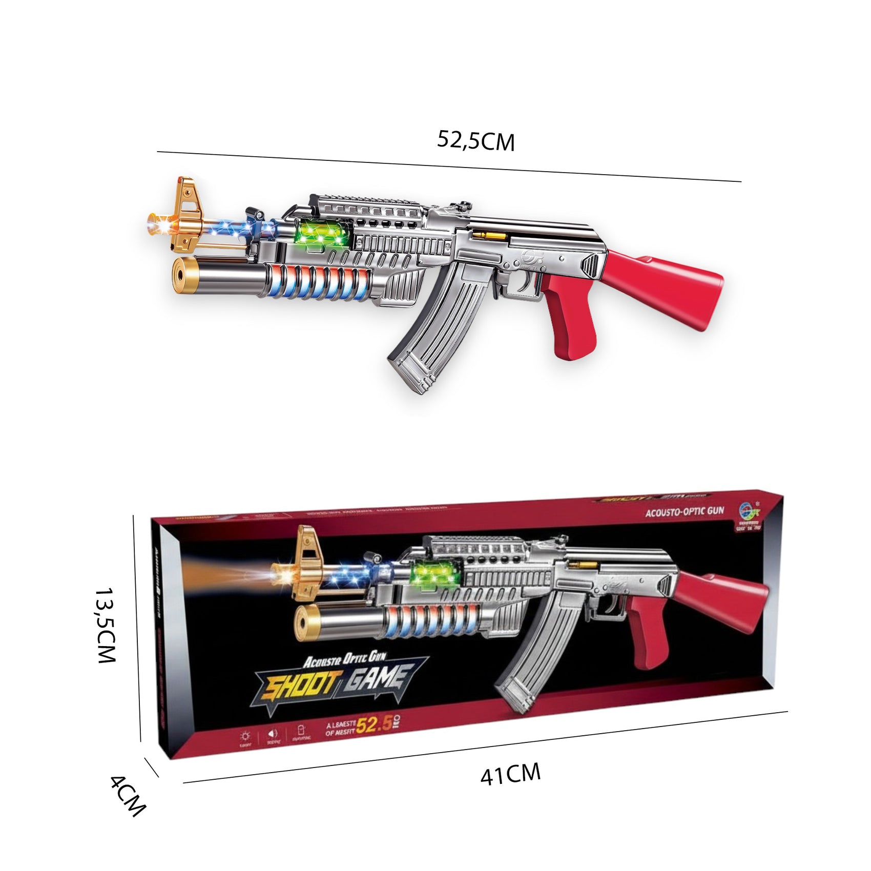 Pistola de Juguete Fusil con Vibración Luces y Sonidos
