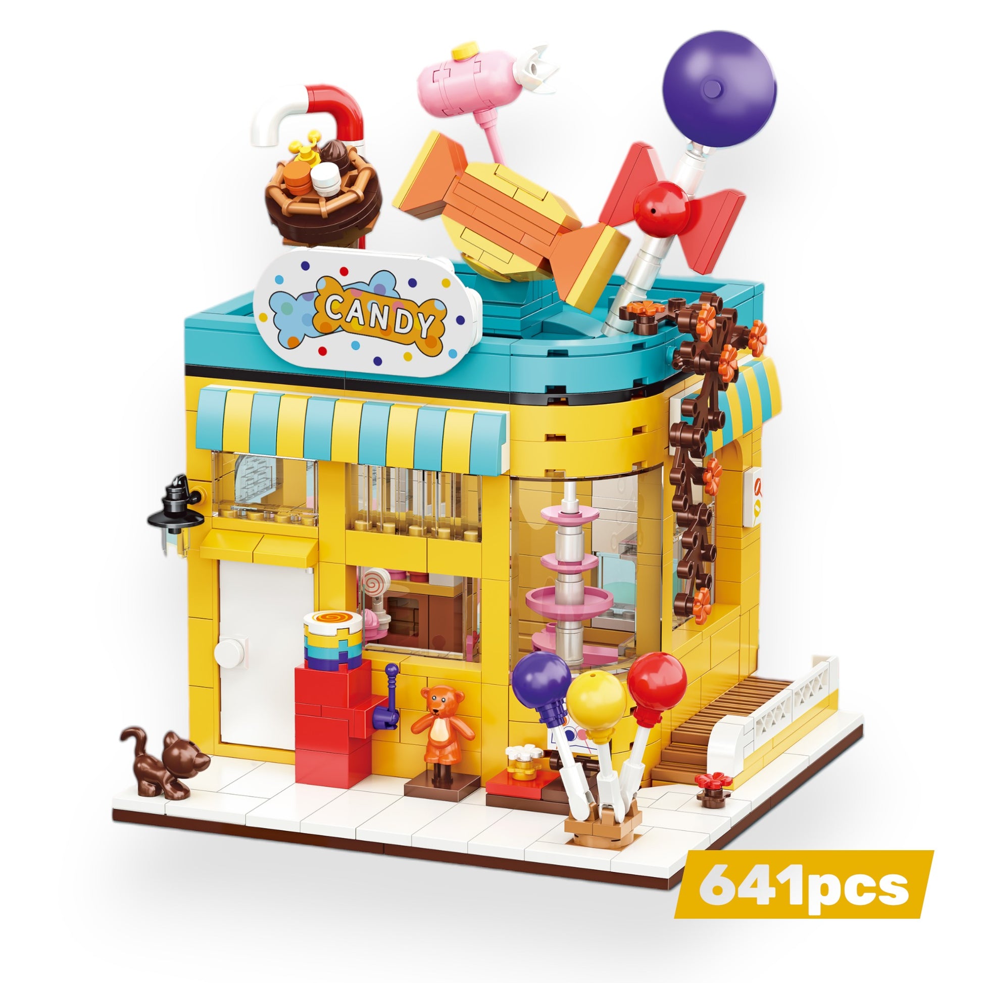 Bloques de construcción tienda de dulces Candy Shop 641 piezas Newplay - juguete educativo