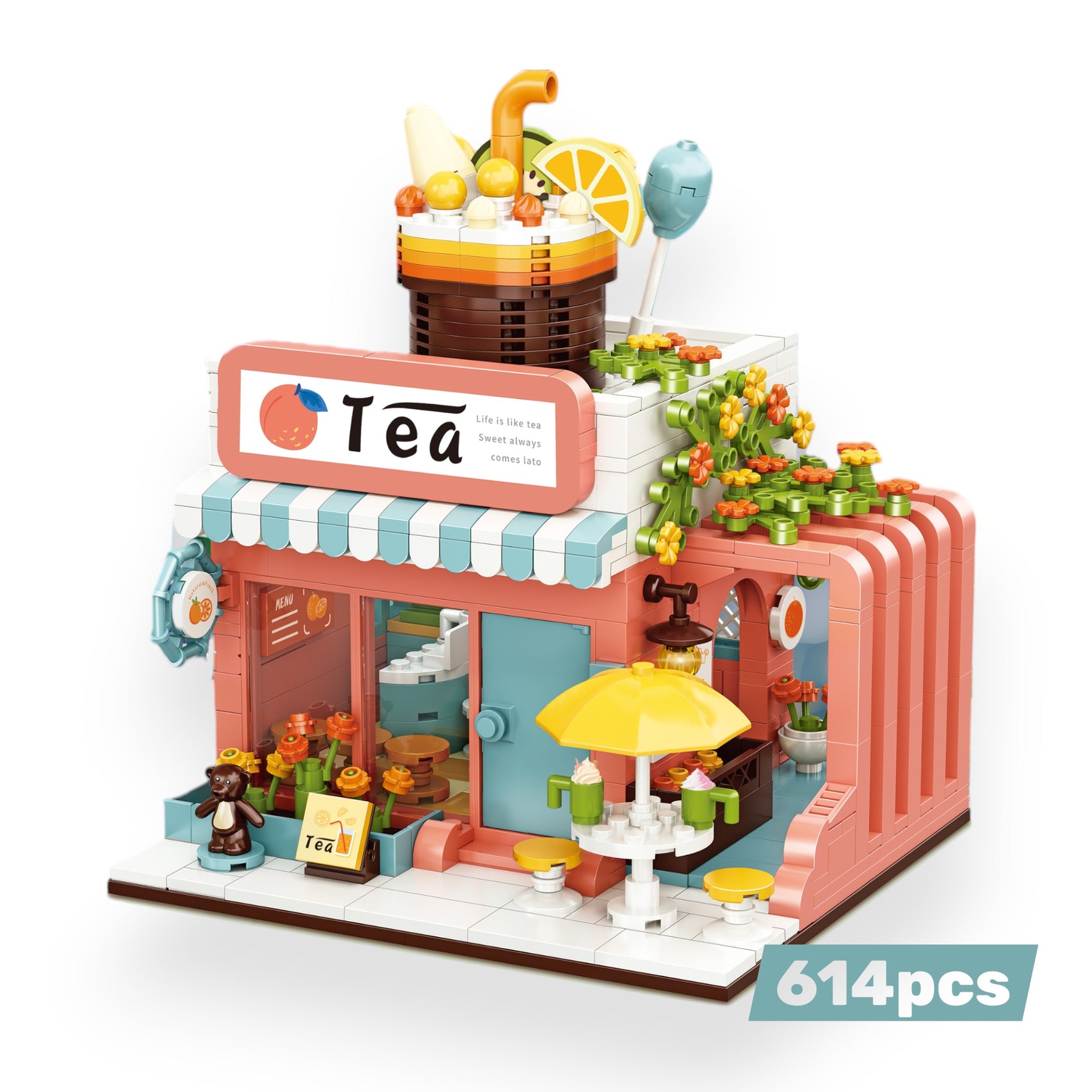Bloques de construcción tienda de té Tea Shop 614 piezas Newplay - juguete educativo