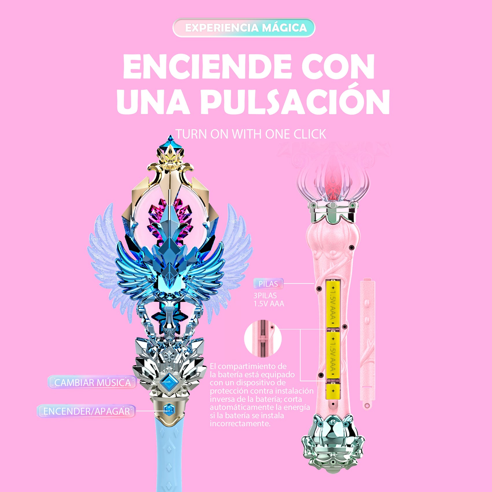 Varita mágica princesa alas Newplay - vista adicional producto
